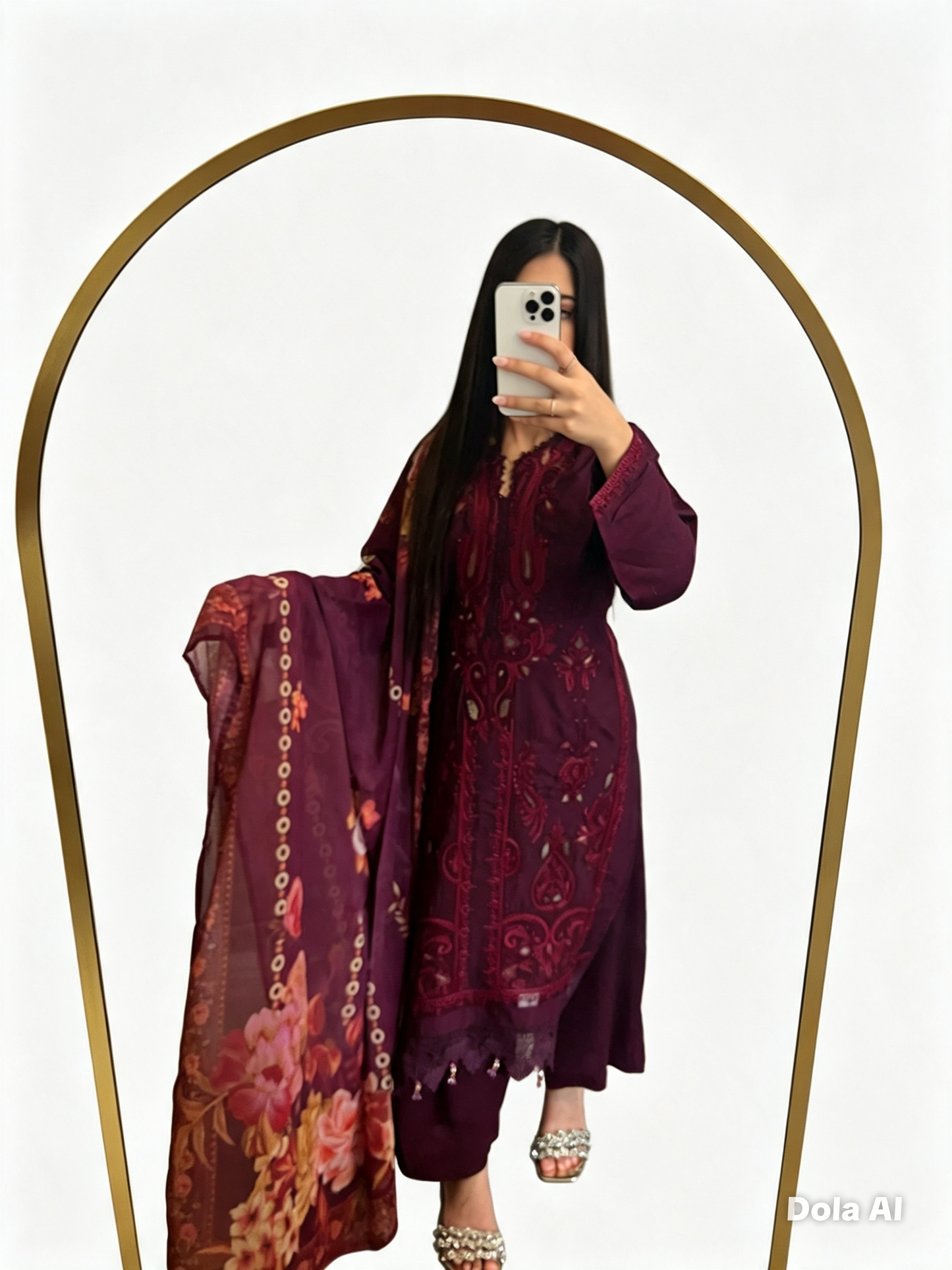 Maria B Inspired Thread Embroidered Luxury Viscose Suit Readymade