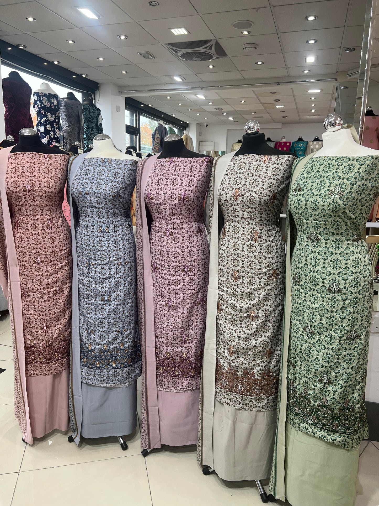 Digtial Print Alpine With Thread Embroidery