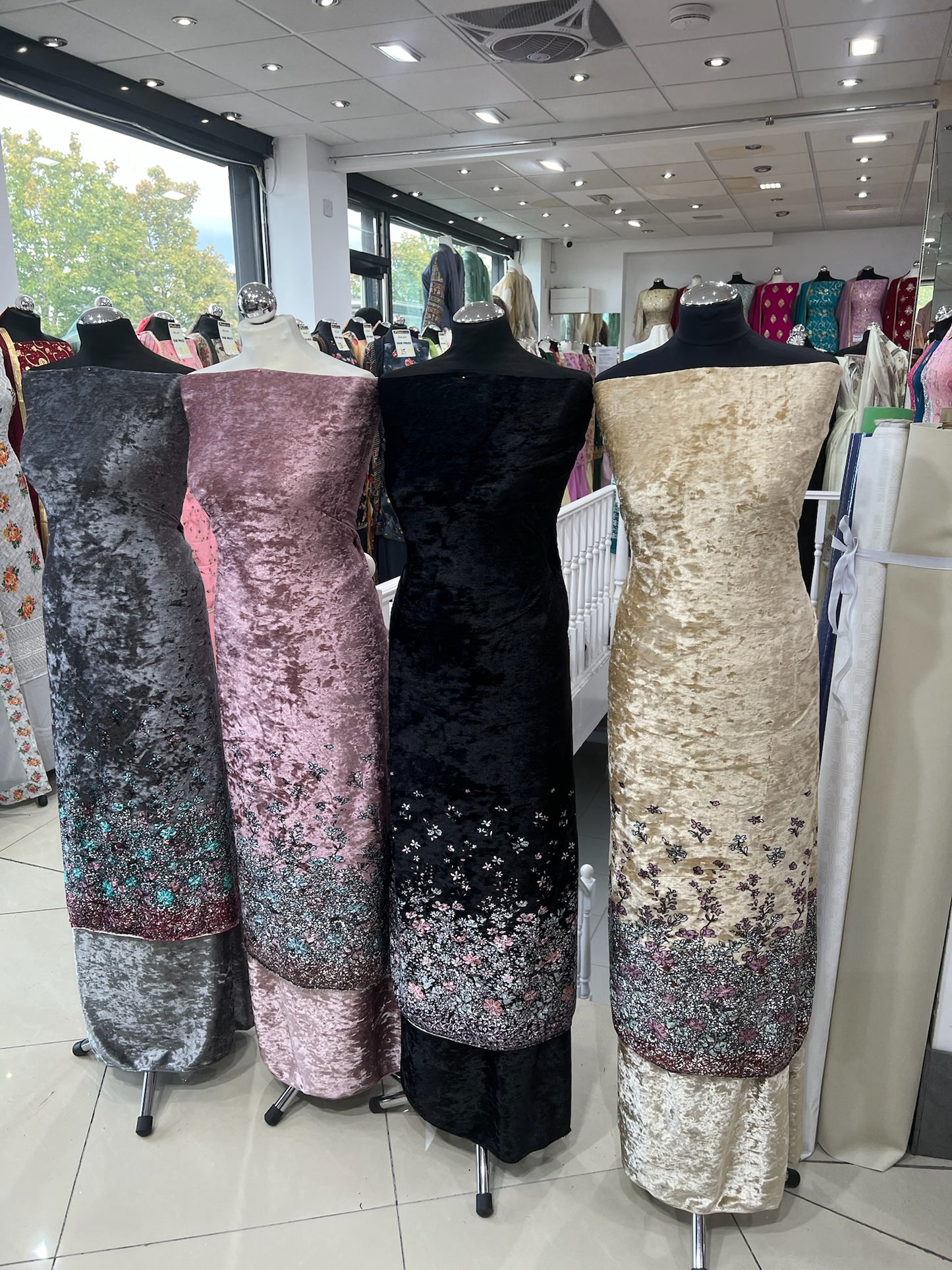 Premium Digital Print Velvet Suit