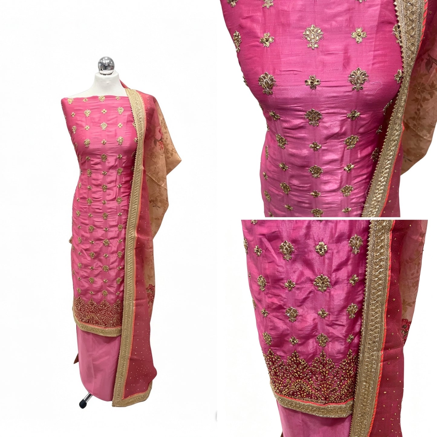 Embellished Dupion Silk