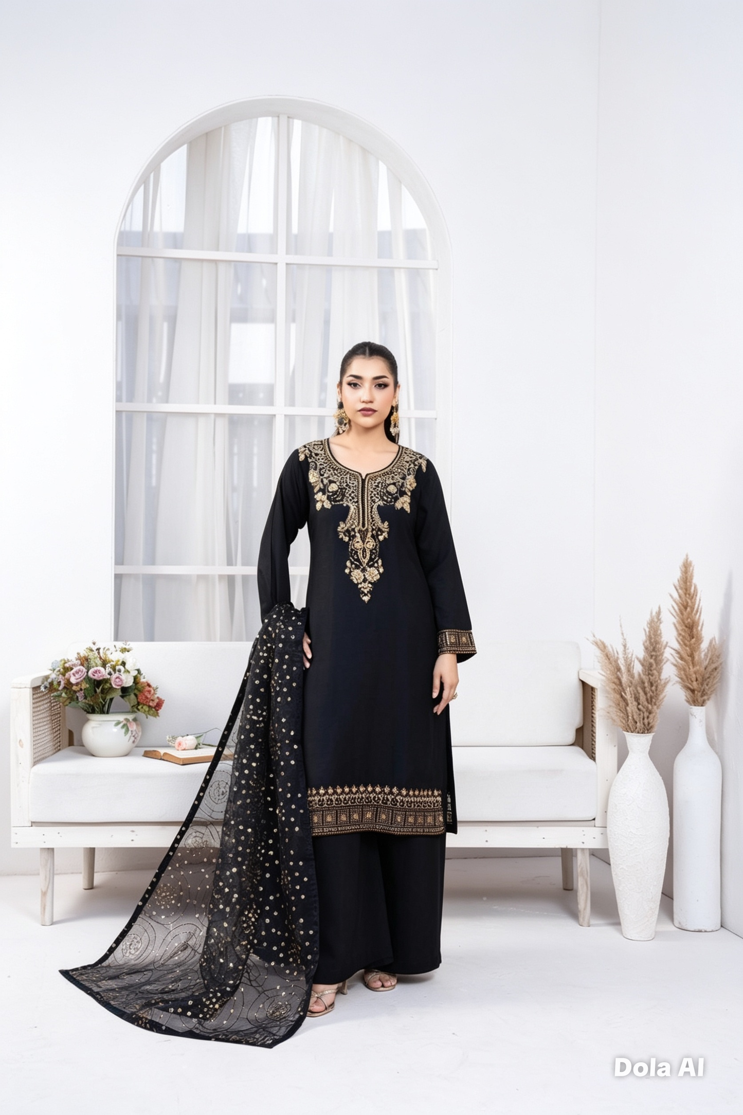 luxurious viscose suit inspired by the renowned Shantly by Barooque collection
