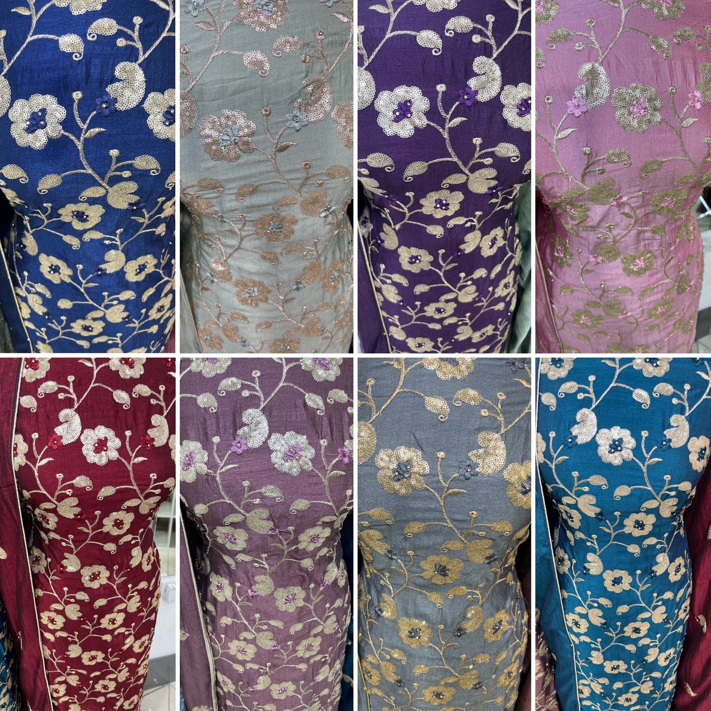 Embroidered Raw Silk