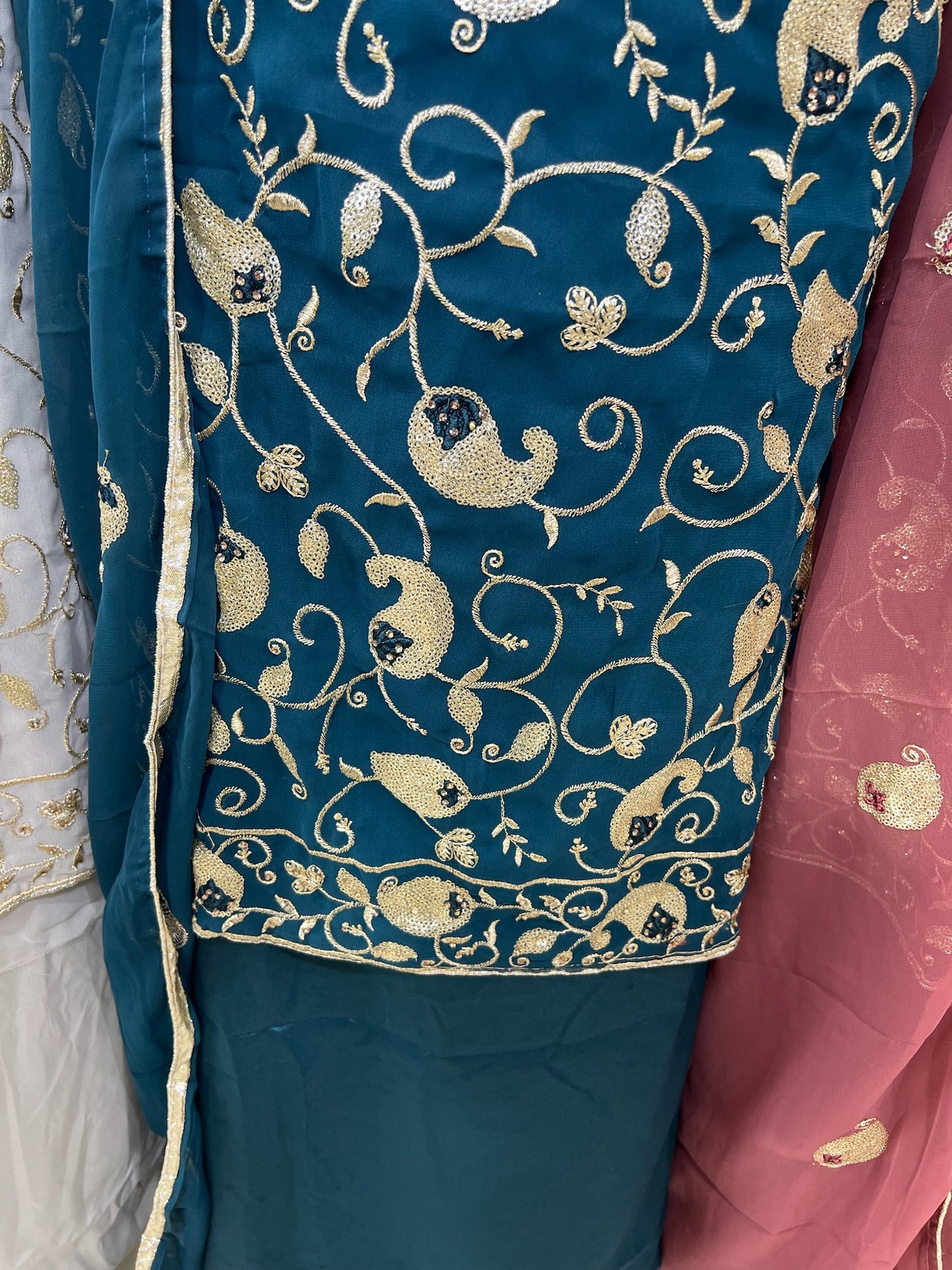 Embroidered Raw Silk