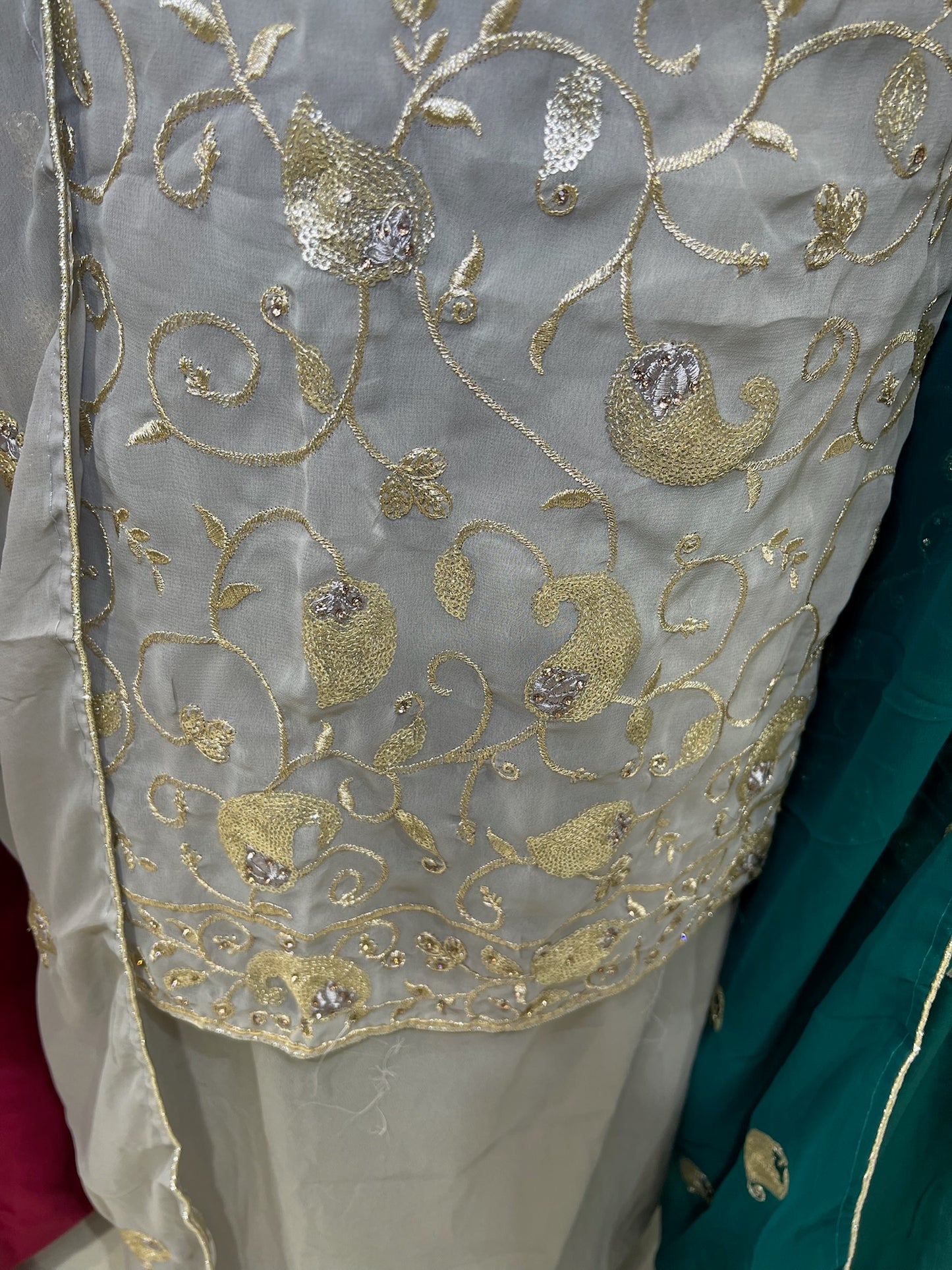 Embroidered Raw Silk