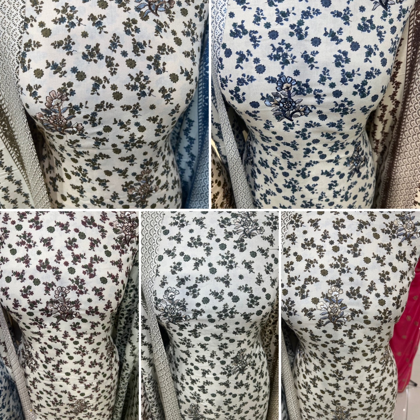 Digtial Print Alpine With Thread Embroidery