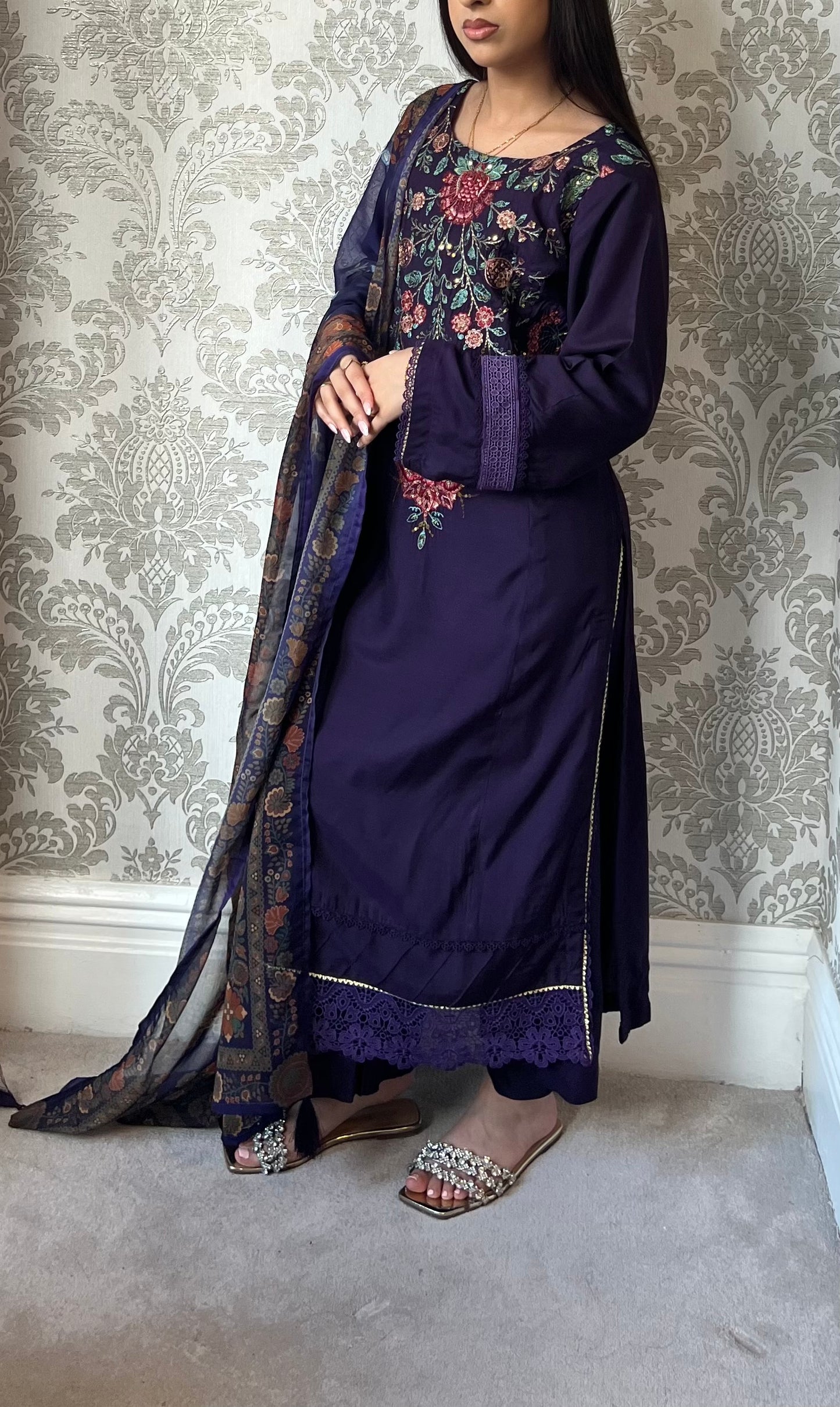 Maria B Inspired Thread Embroidered Luxury Viscose Suit