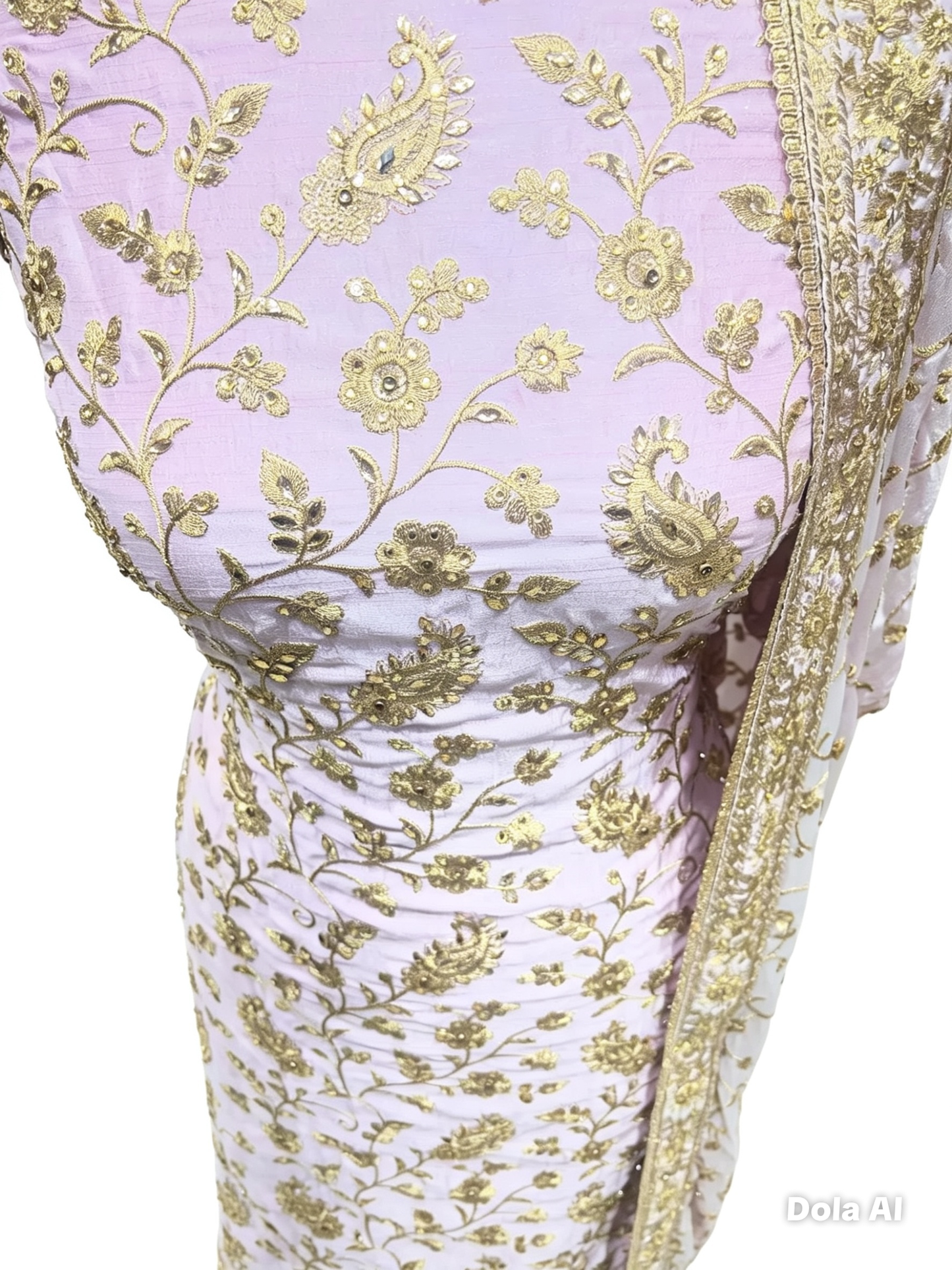 Embellished Dupion Silk