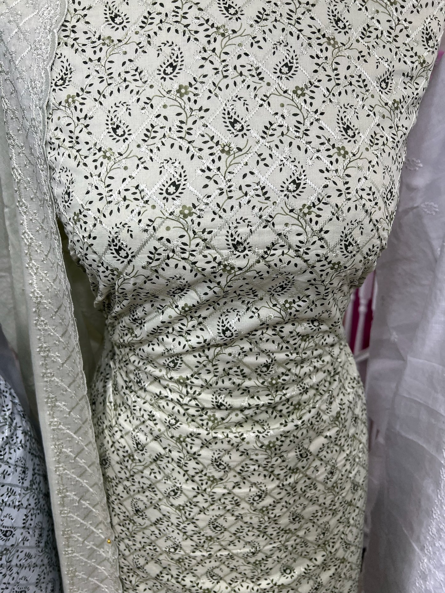 Embroidered Digital Print Cotton