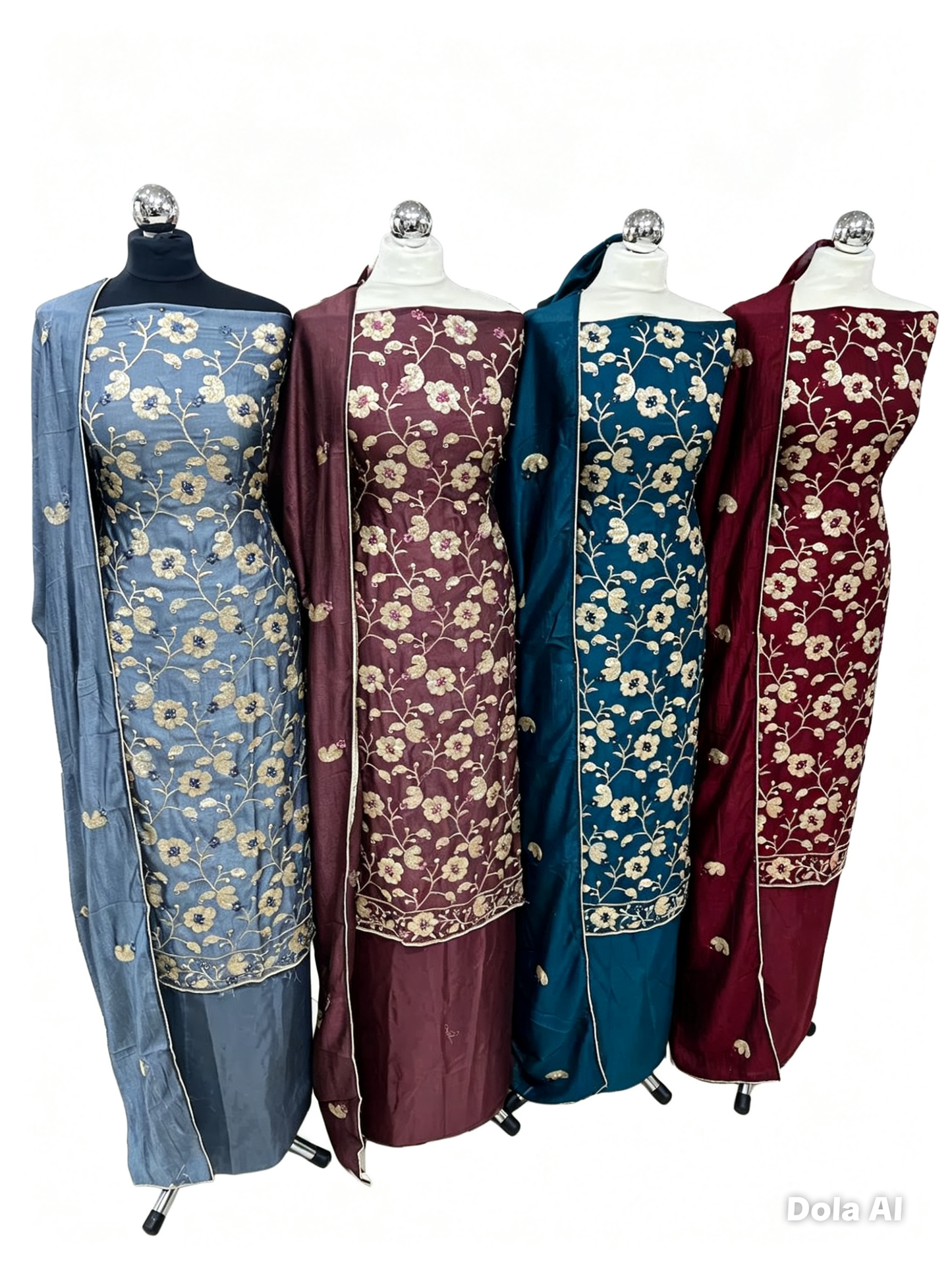 Embroidered Raw Silk