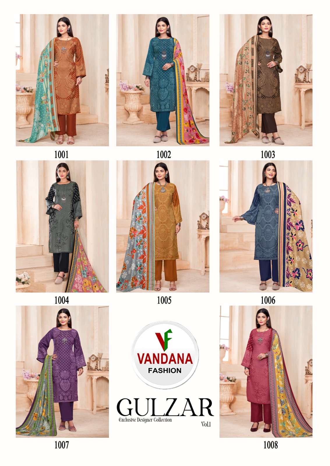 Gulzar Vol.1 Pashmina Digital Print By Vandana Fashion