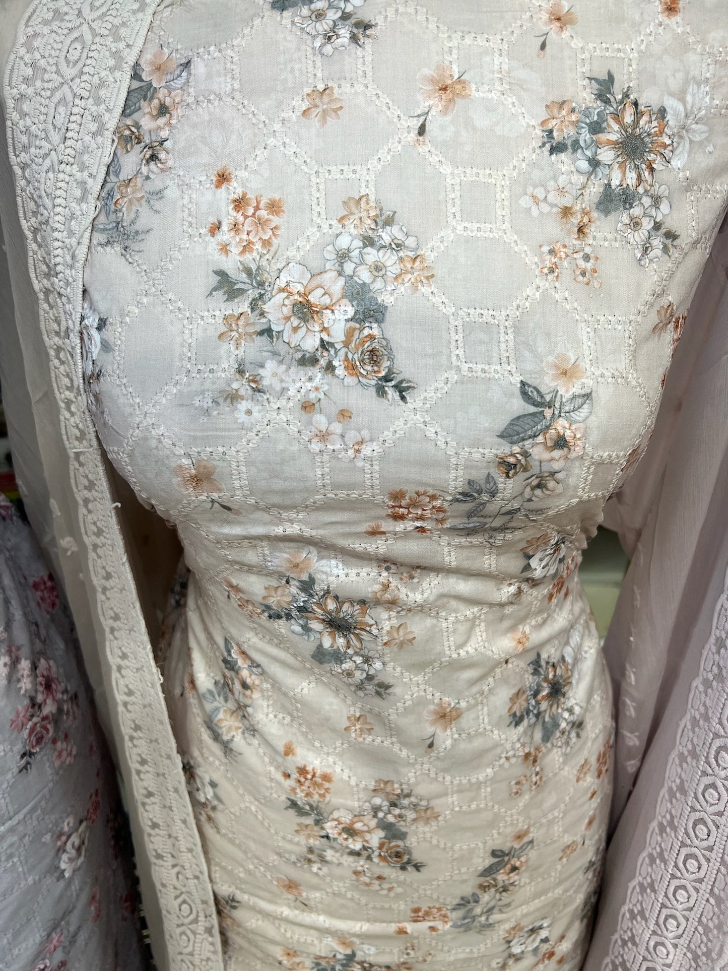 Embroidered Digital Print Cotton