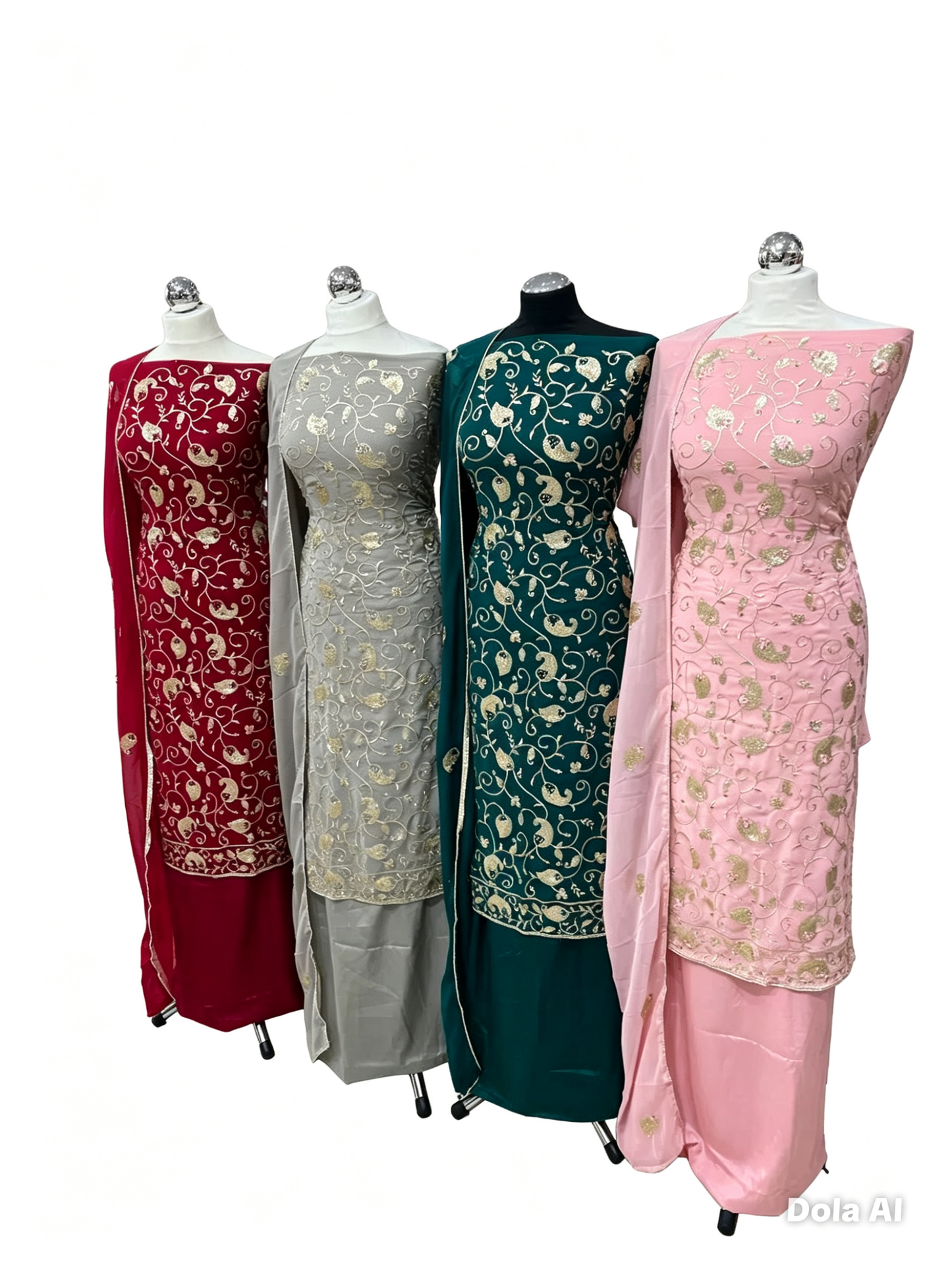 Embroidered Raw Silk