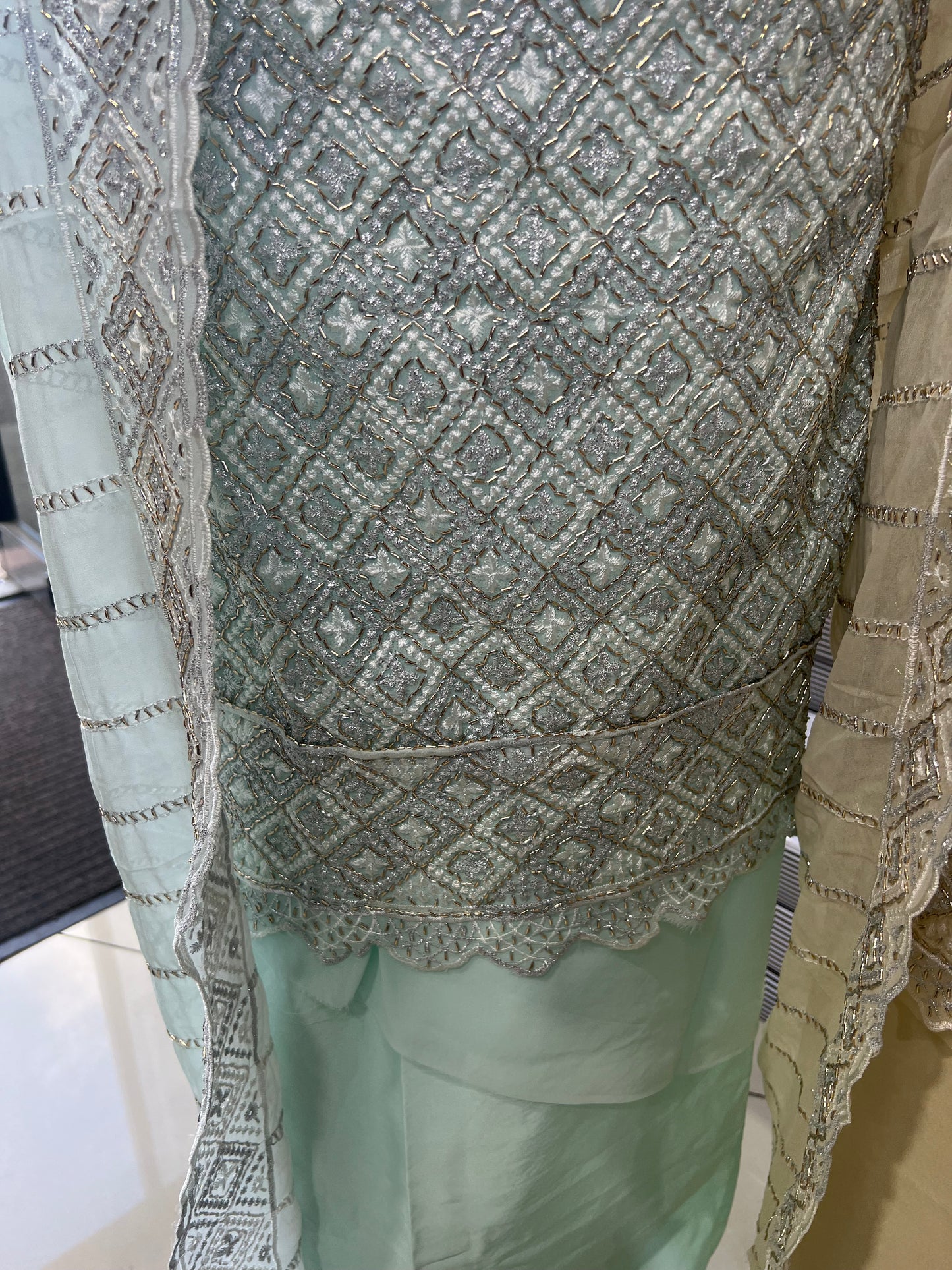 Embroidered Georgette — Thread Embroidery & Embroidered Dupatta