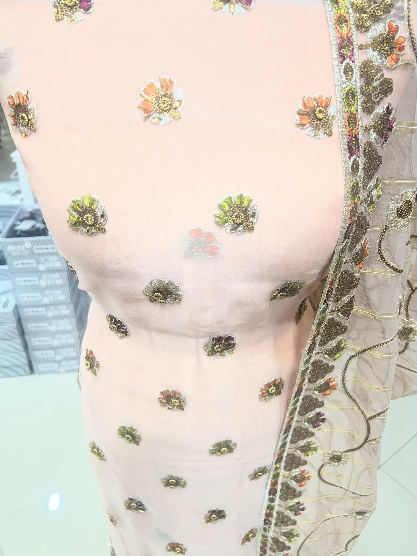Fancy Embellished Chiffon & Organza