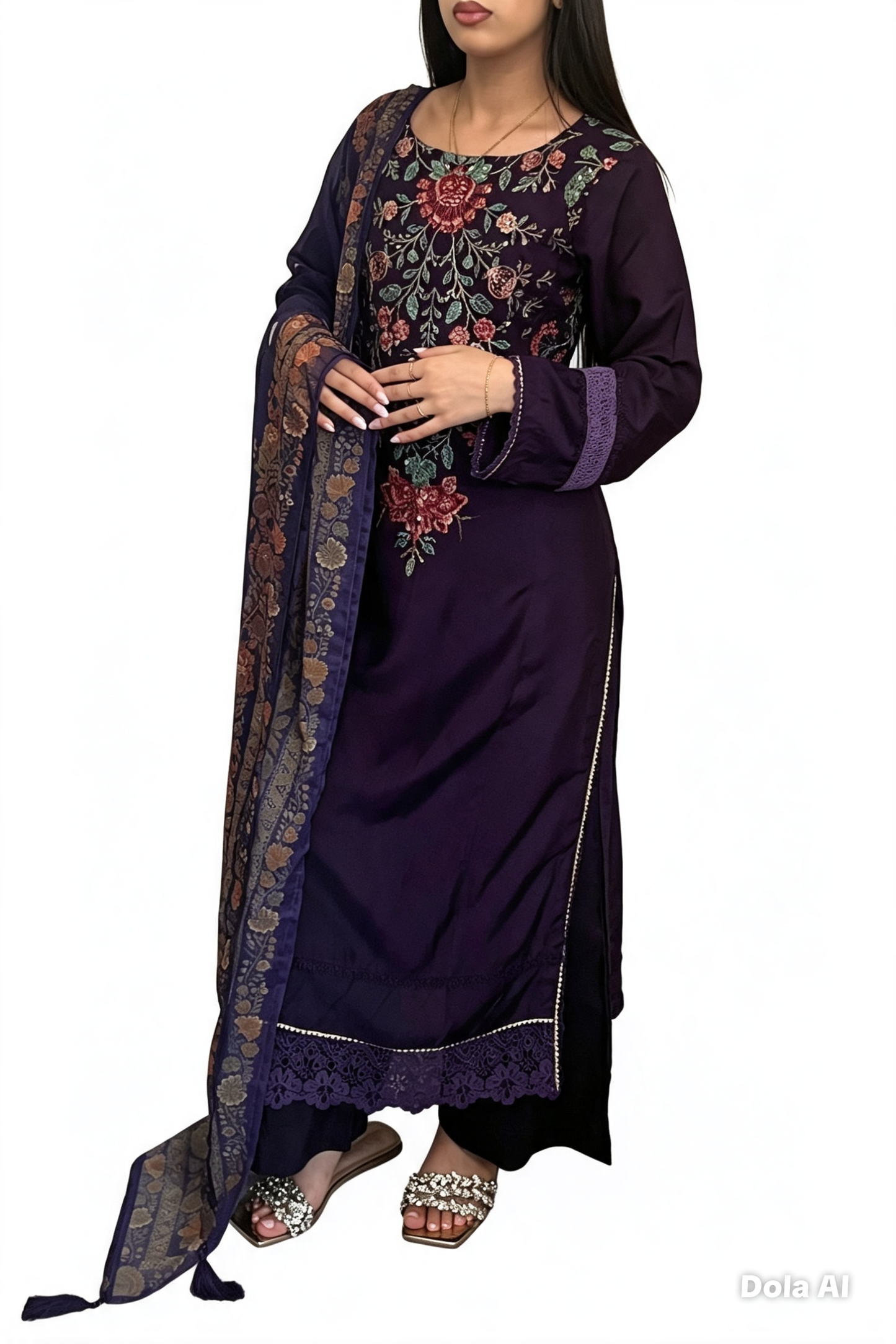 Maria B Inspired Thread Embroidered Luxury Viscose Suit