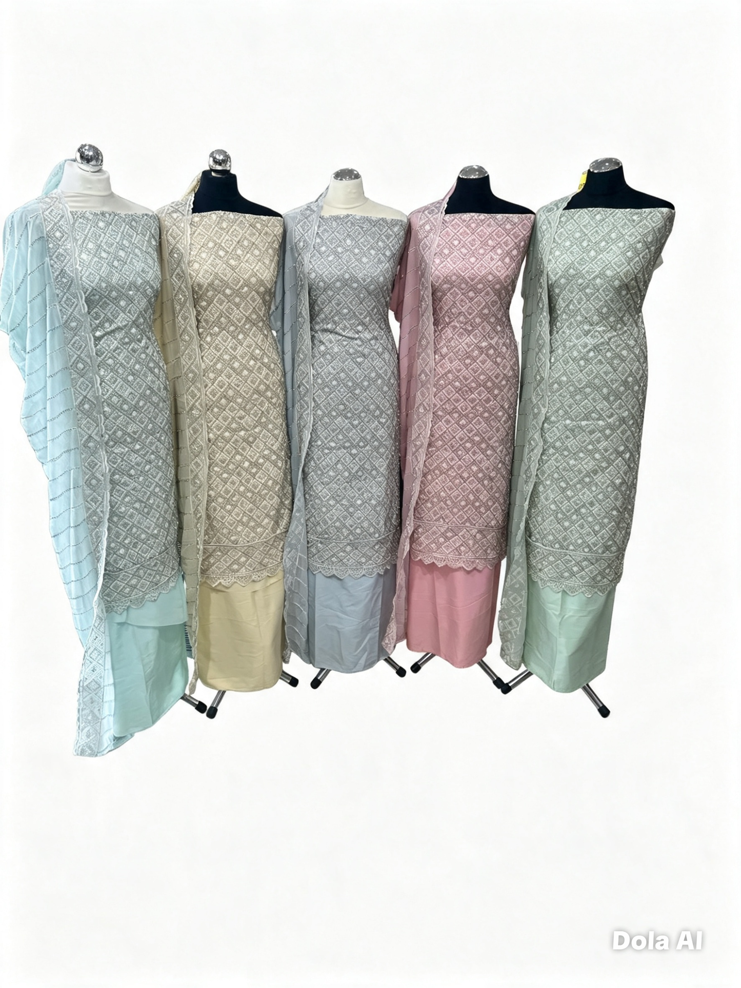 Embroidered Georgette — Thread Embroidery & Embroidered Dupatta