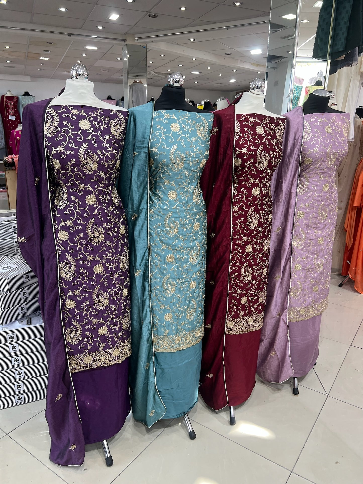 Embroidered Raw Silk