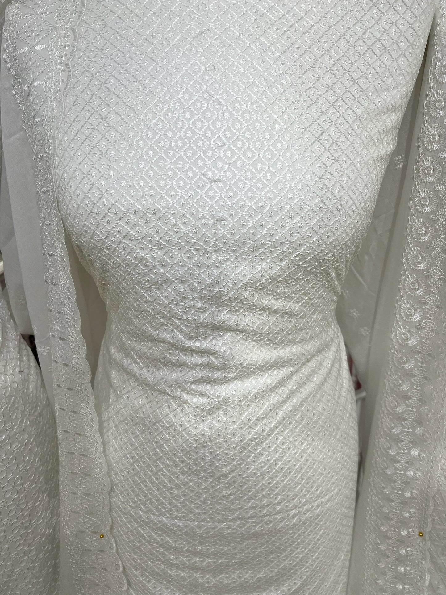 Chikankari Embroidered Cotton