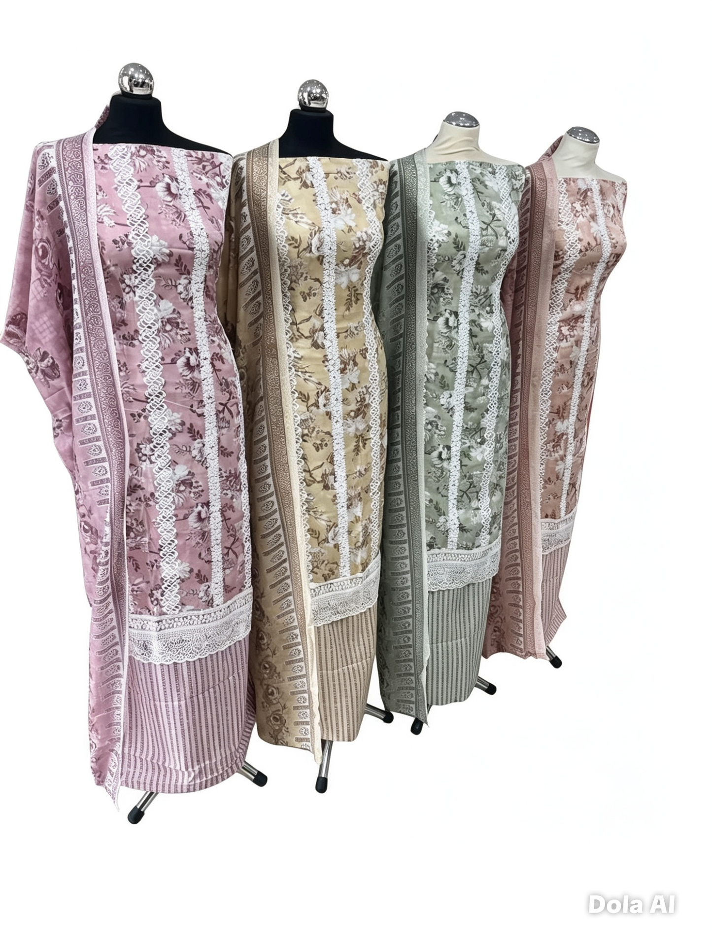 Digital Print & Embroidered Cotton
