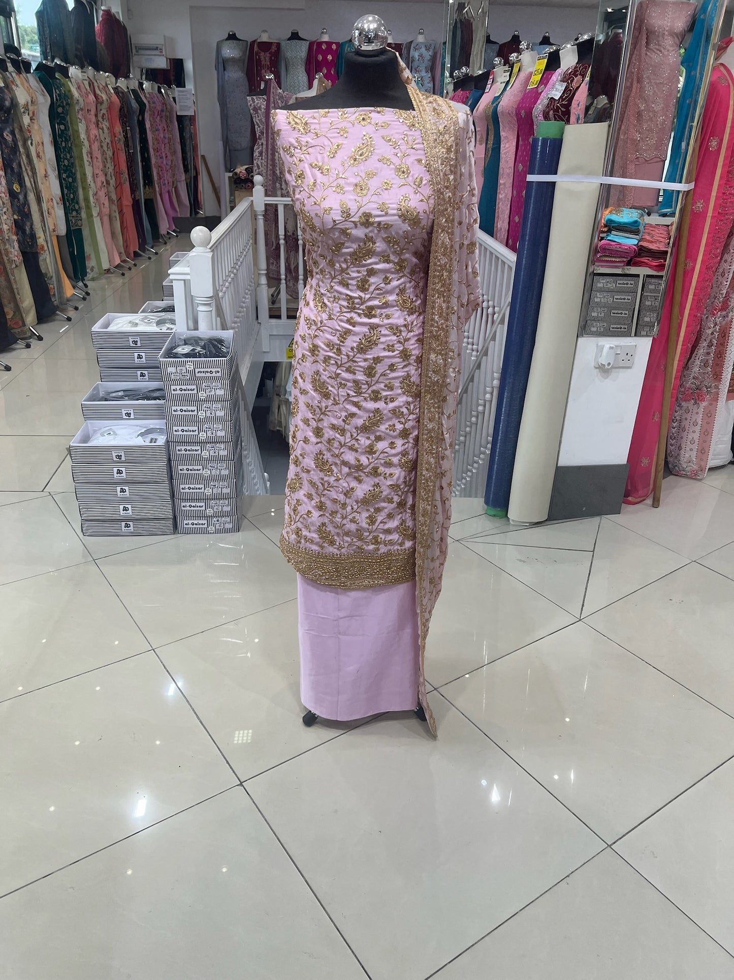 Embellished Dupion Silk