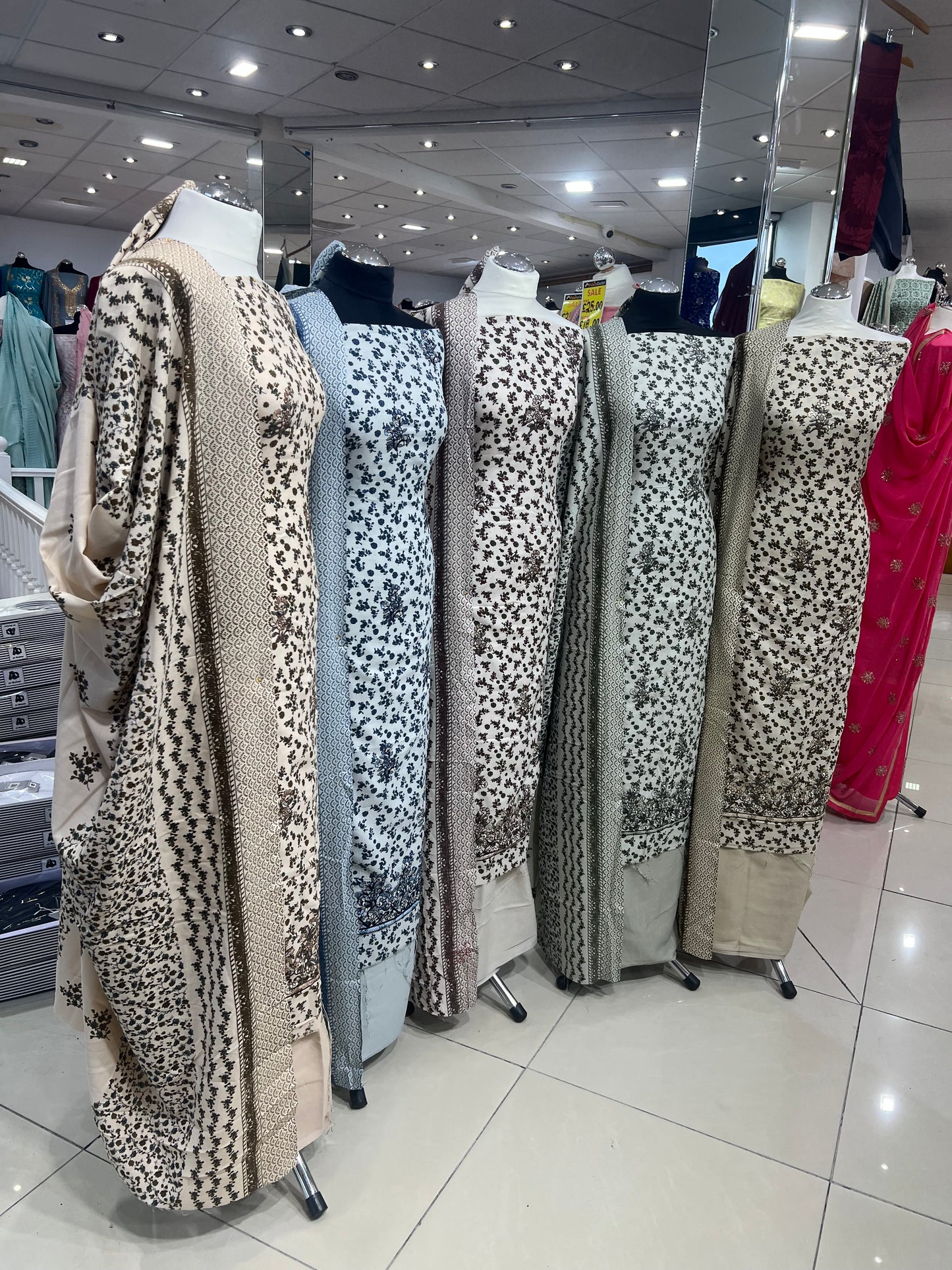 Digtial Print Alpine With Thread Embroidery