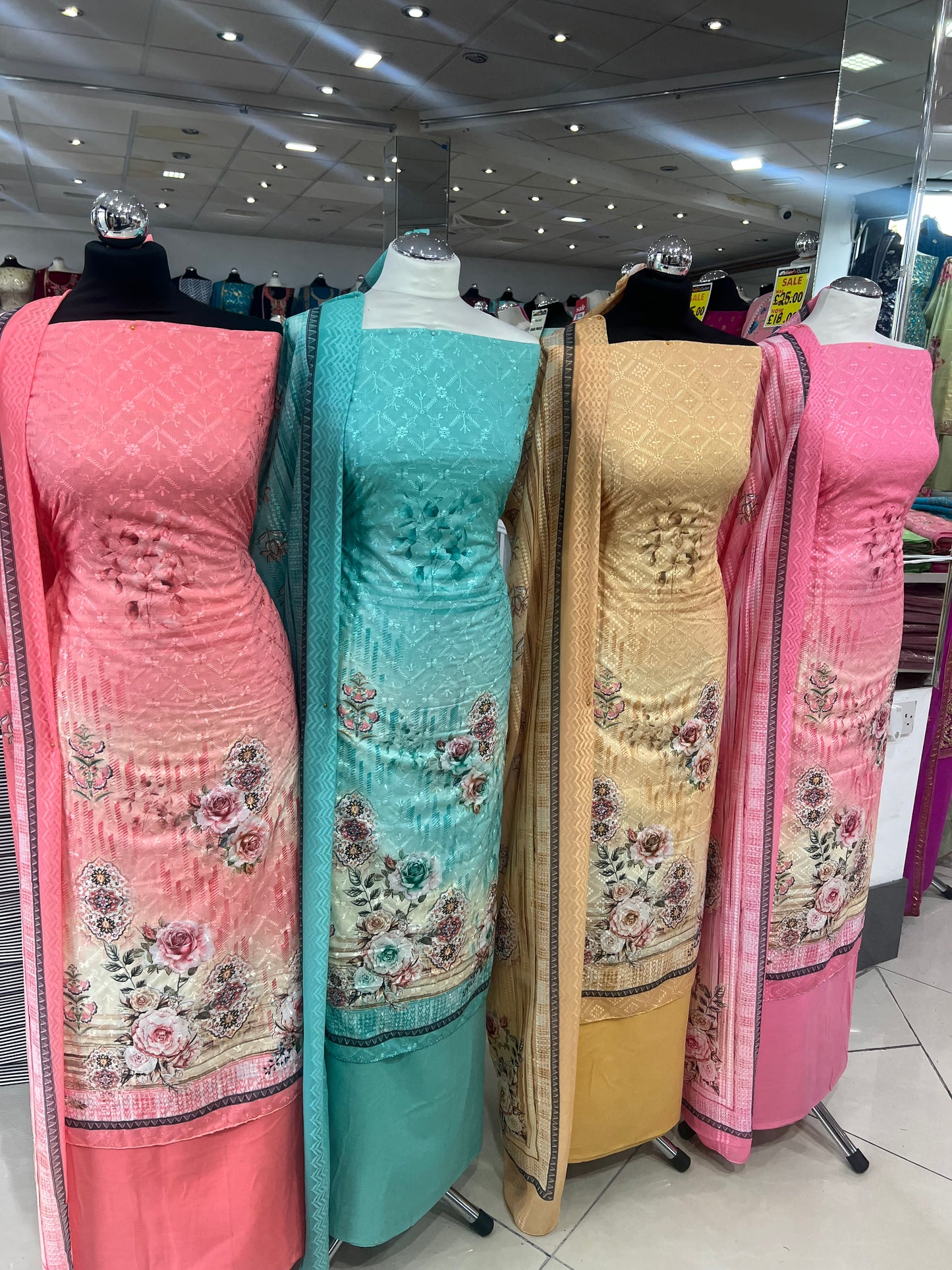 Digital Print Embroidered Cotton