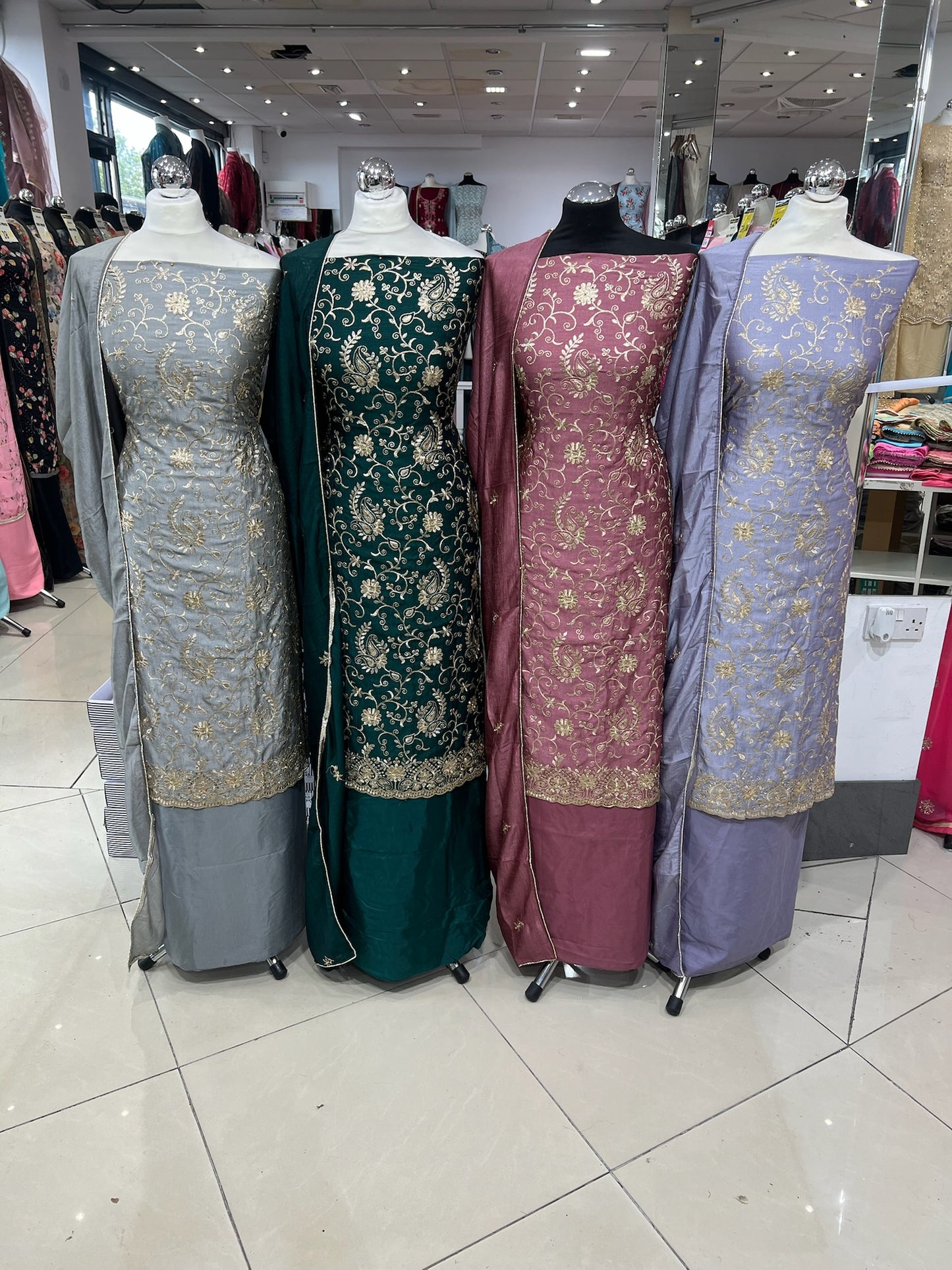 Embroidered Raw Silk