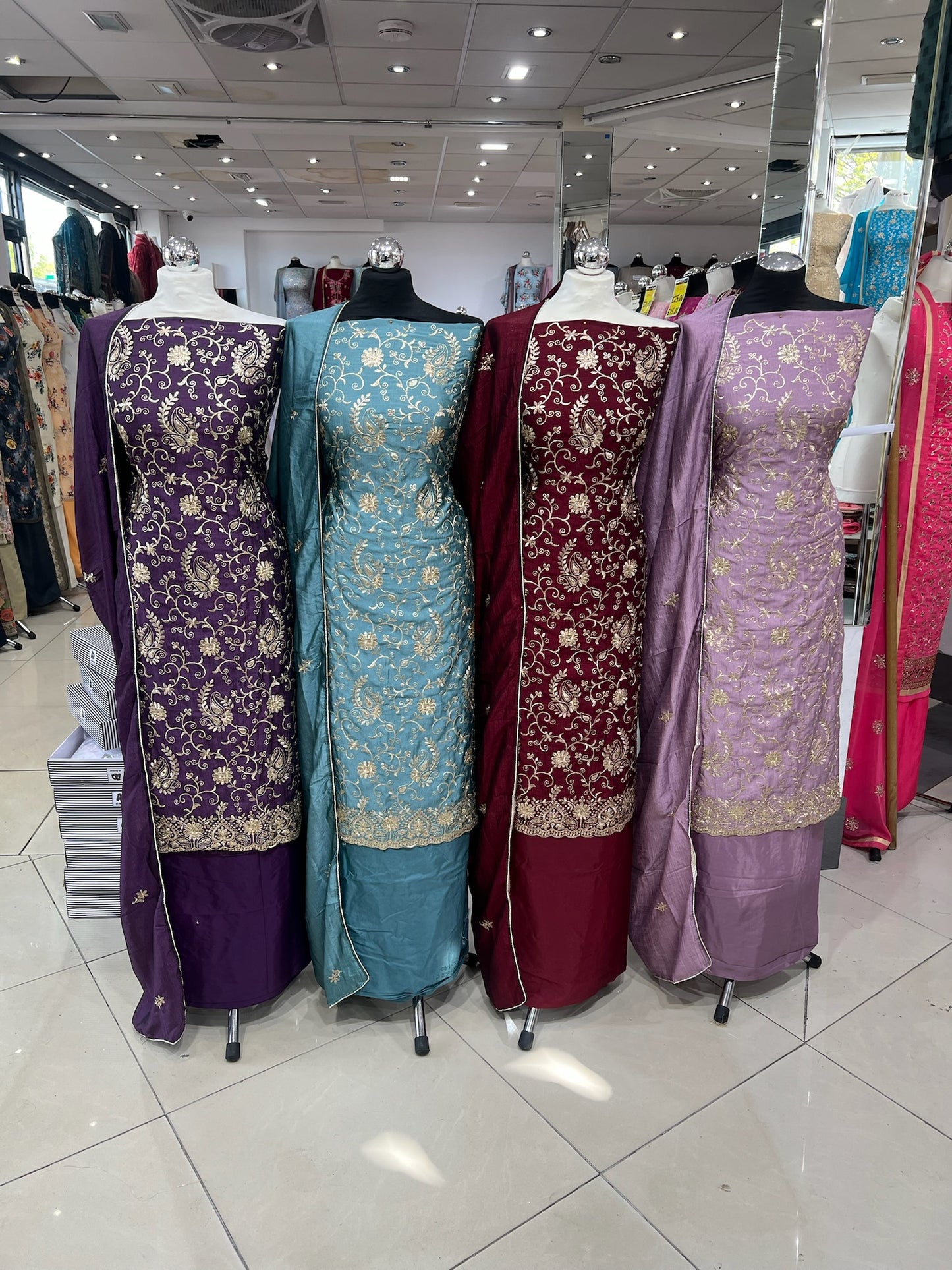 Embroidered Raw Silk