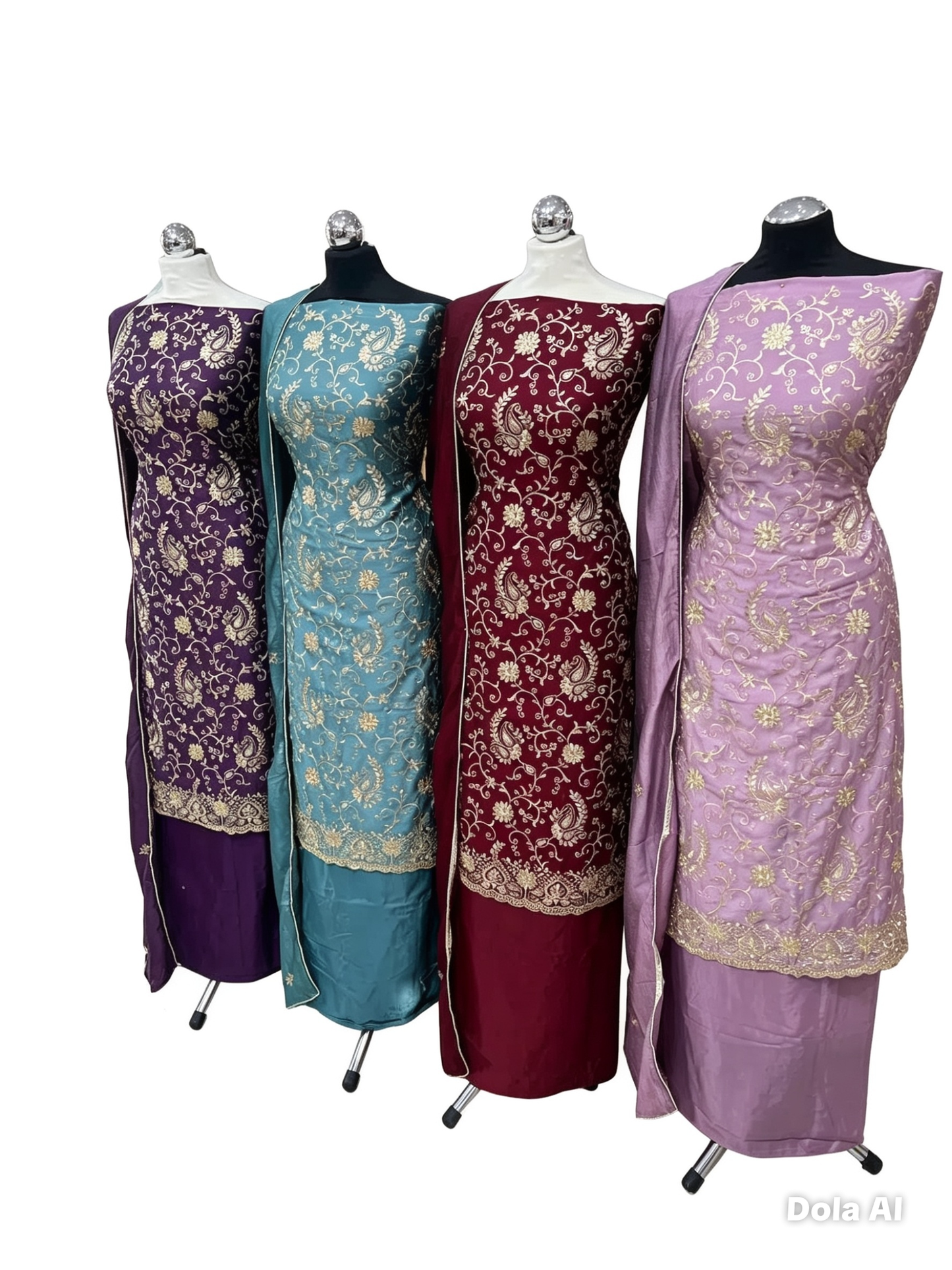 Embroidered Raw Silk