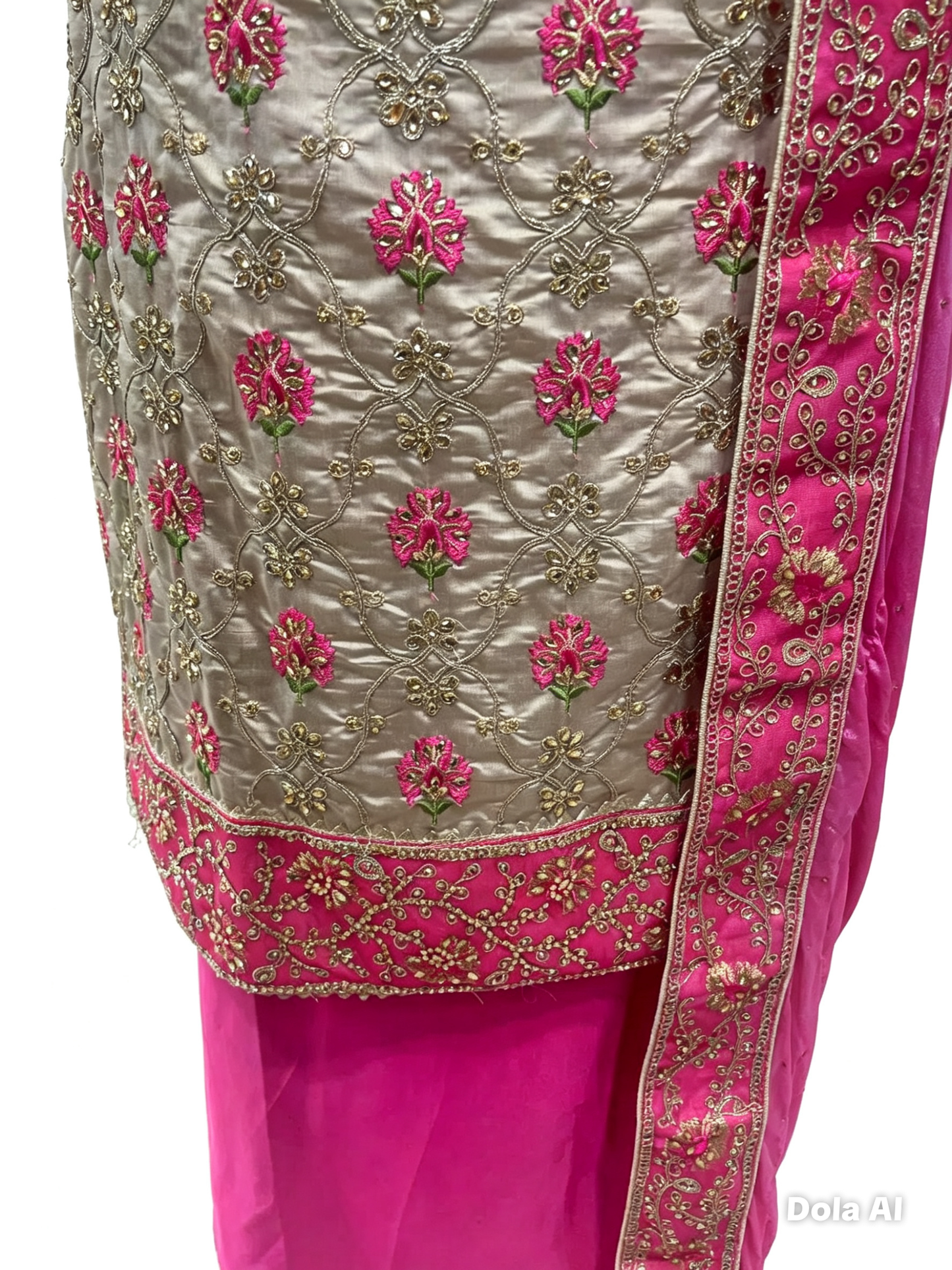 Embellished Dupion Silk