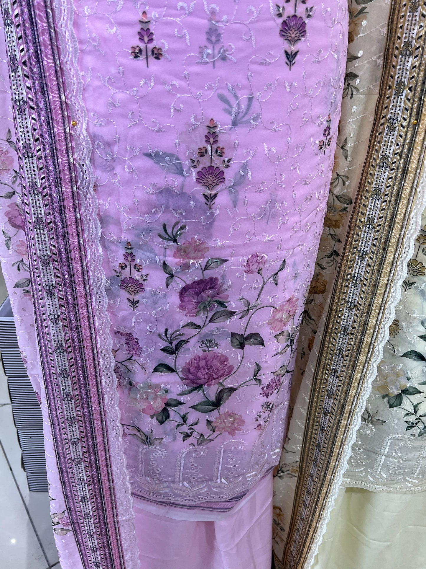 Embroidered Floral Georgette