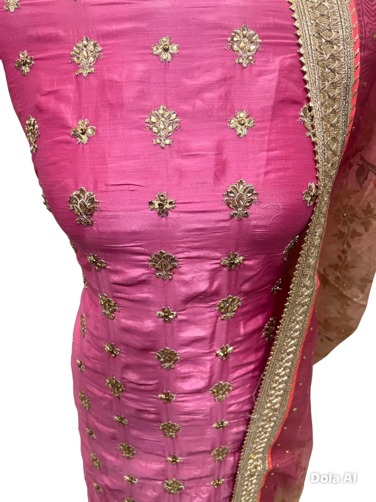 Embellished Dupion Silk