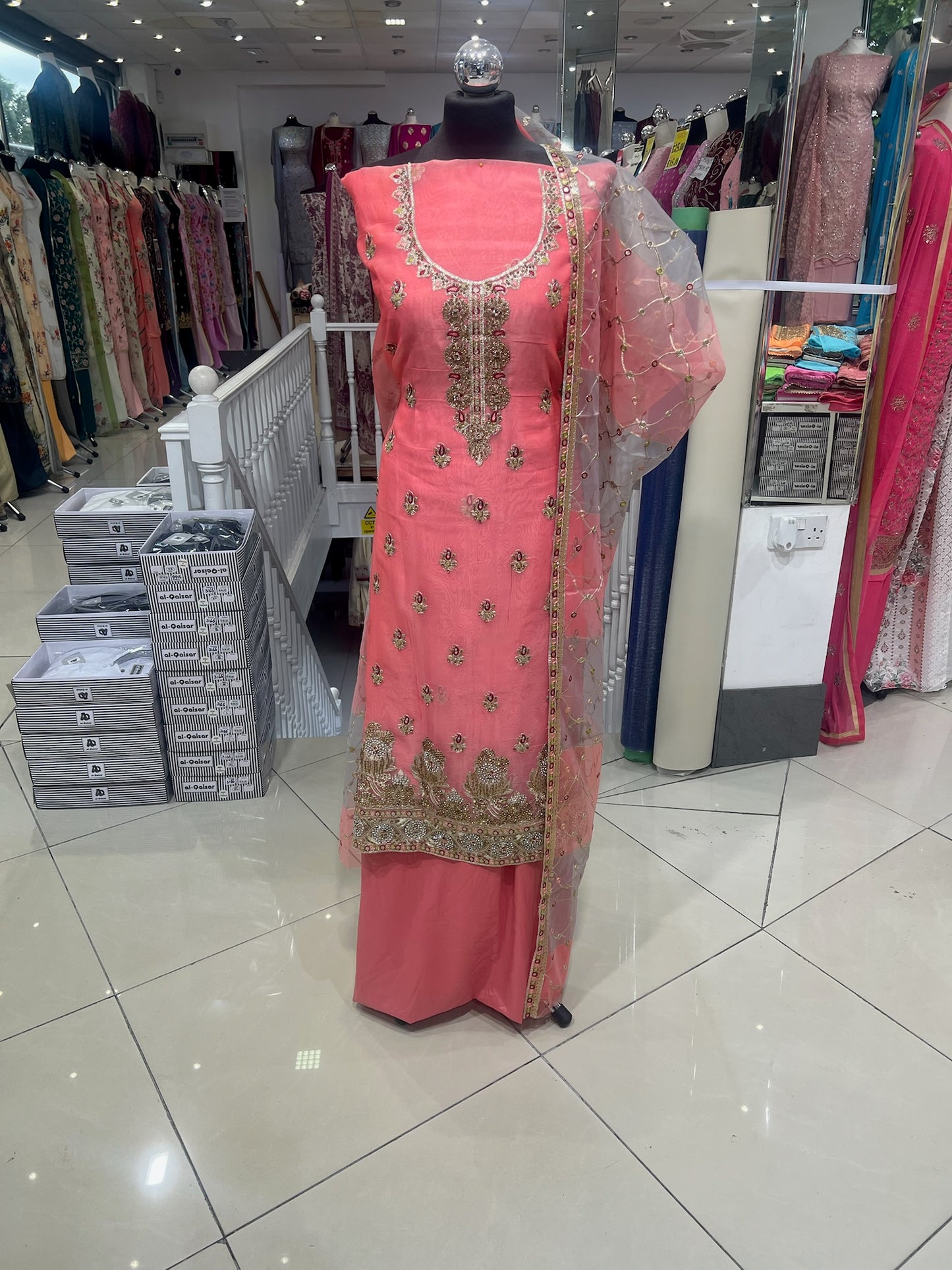 Embroidered & Embellished chiffon Organza
