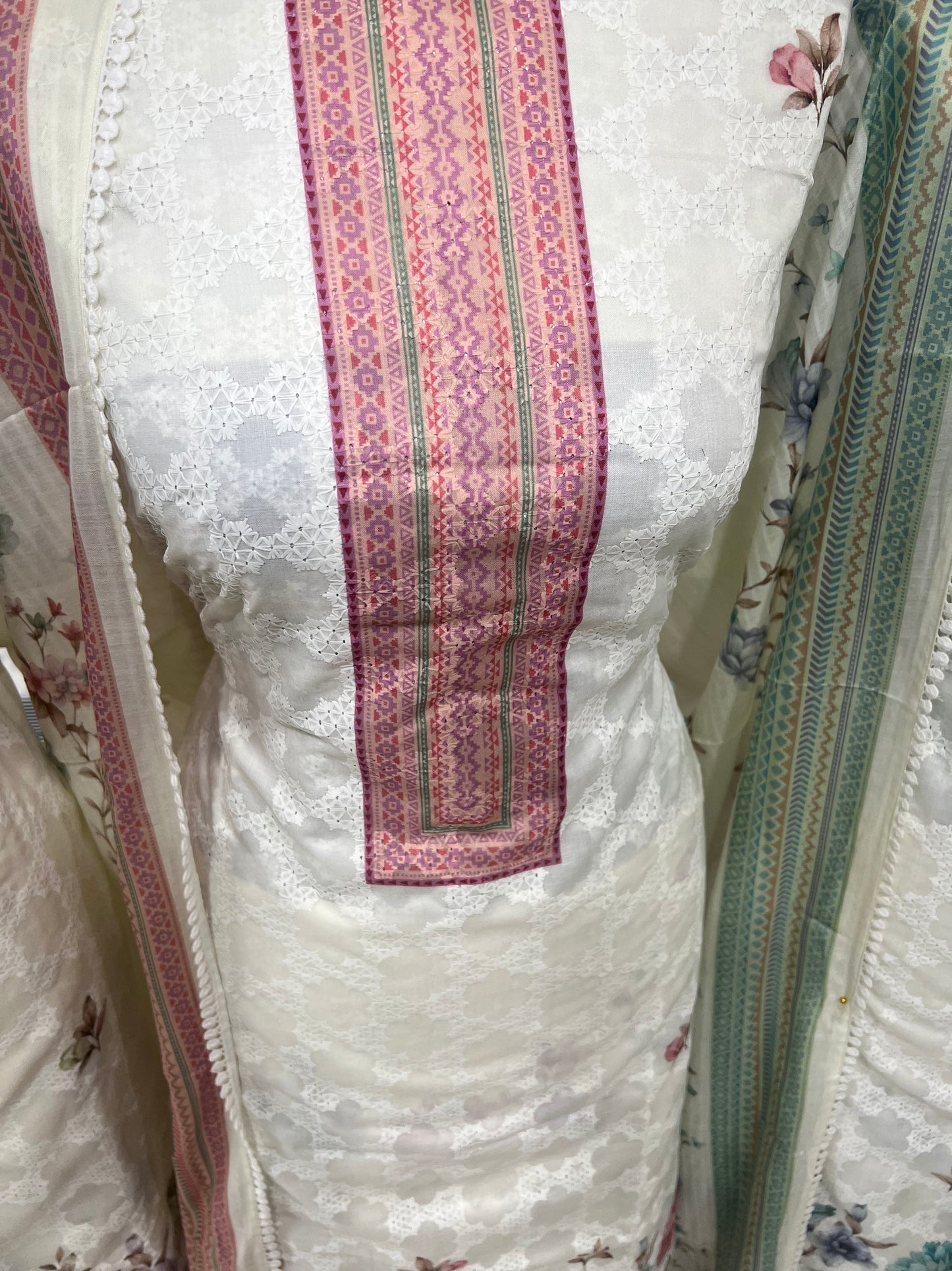 Digital Print & Embroidered Cotton