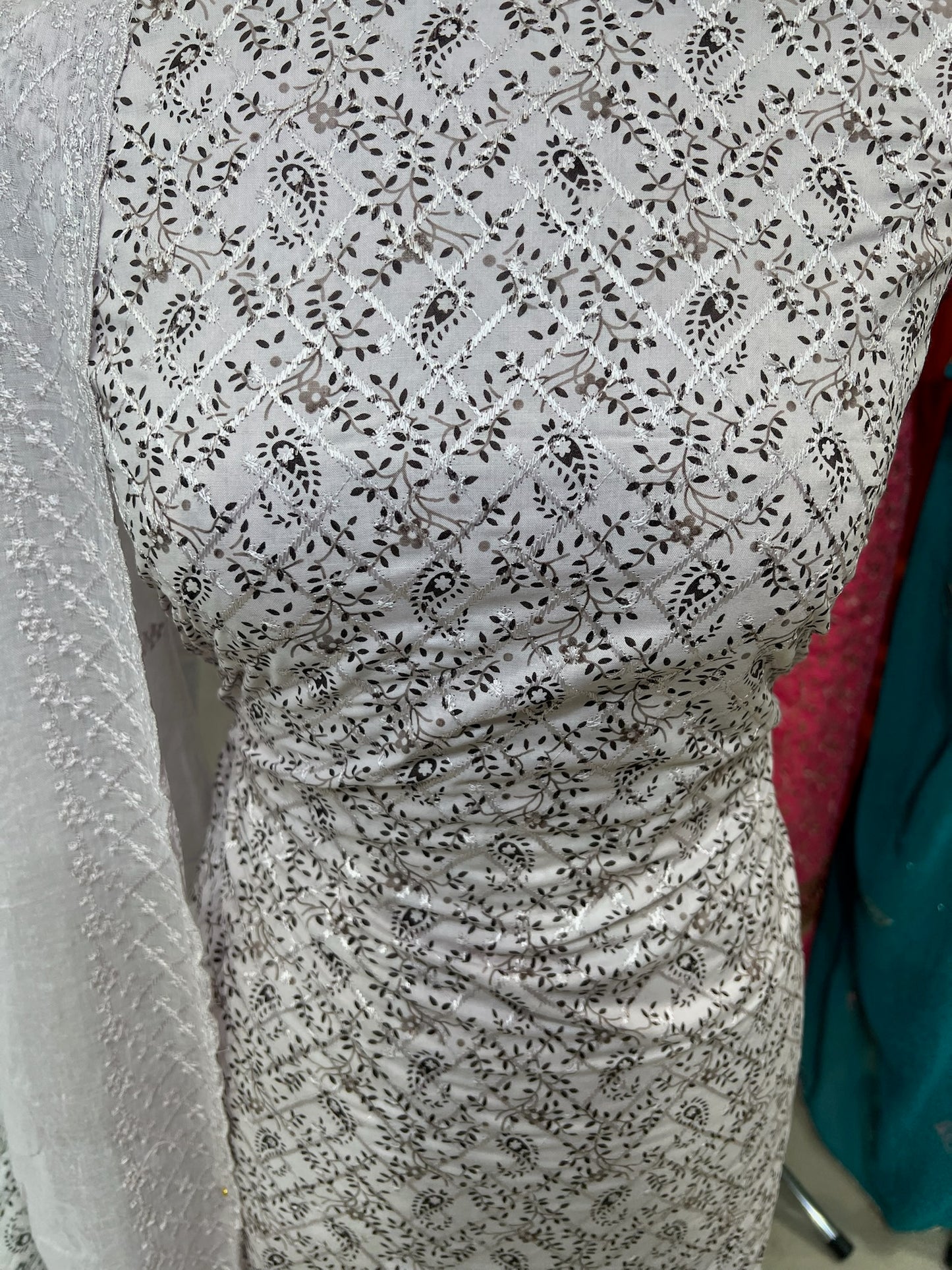 Embroidered Digital Print Cotton
