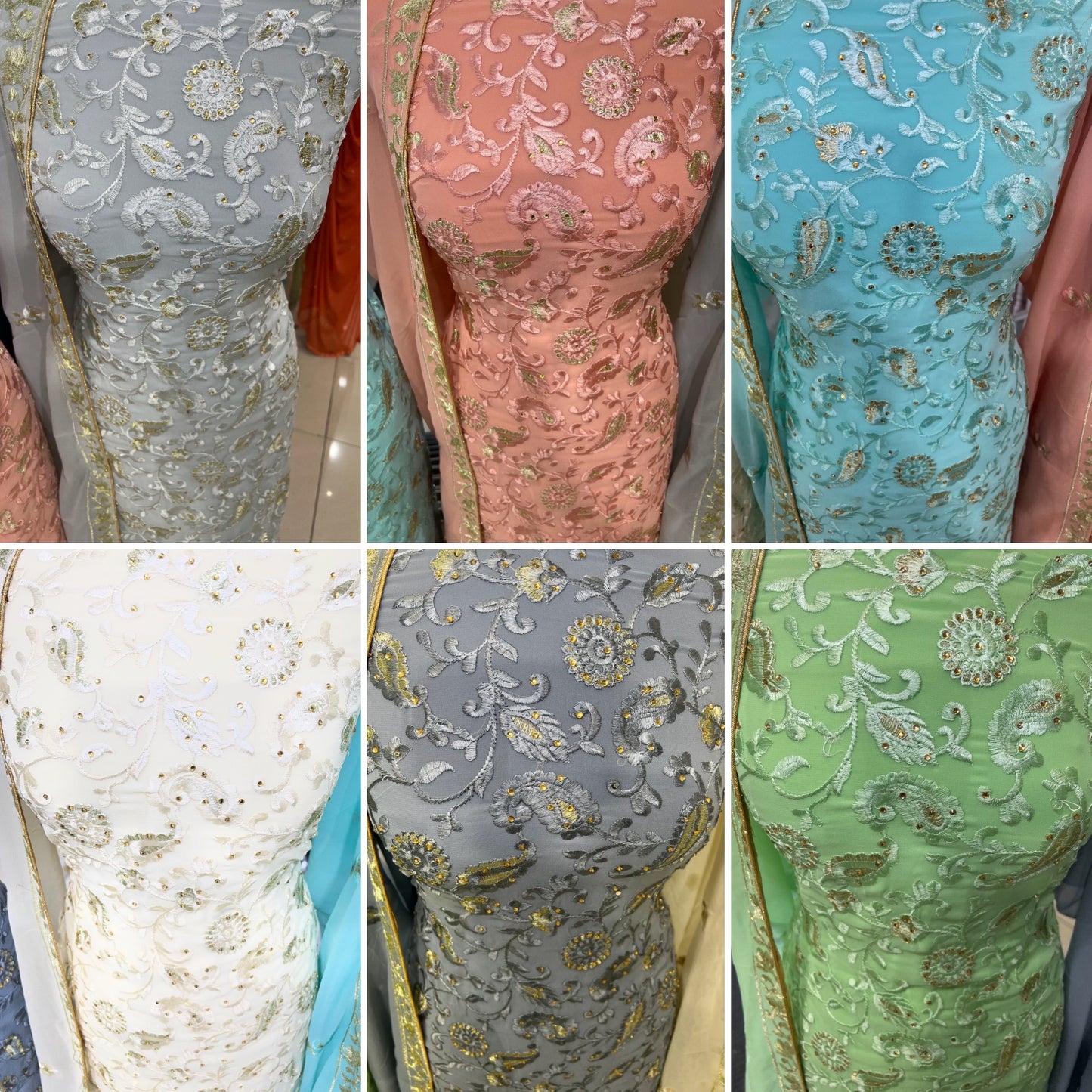 Embroidered Georgette