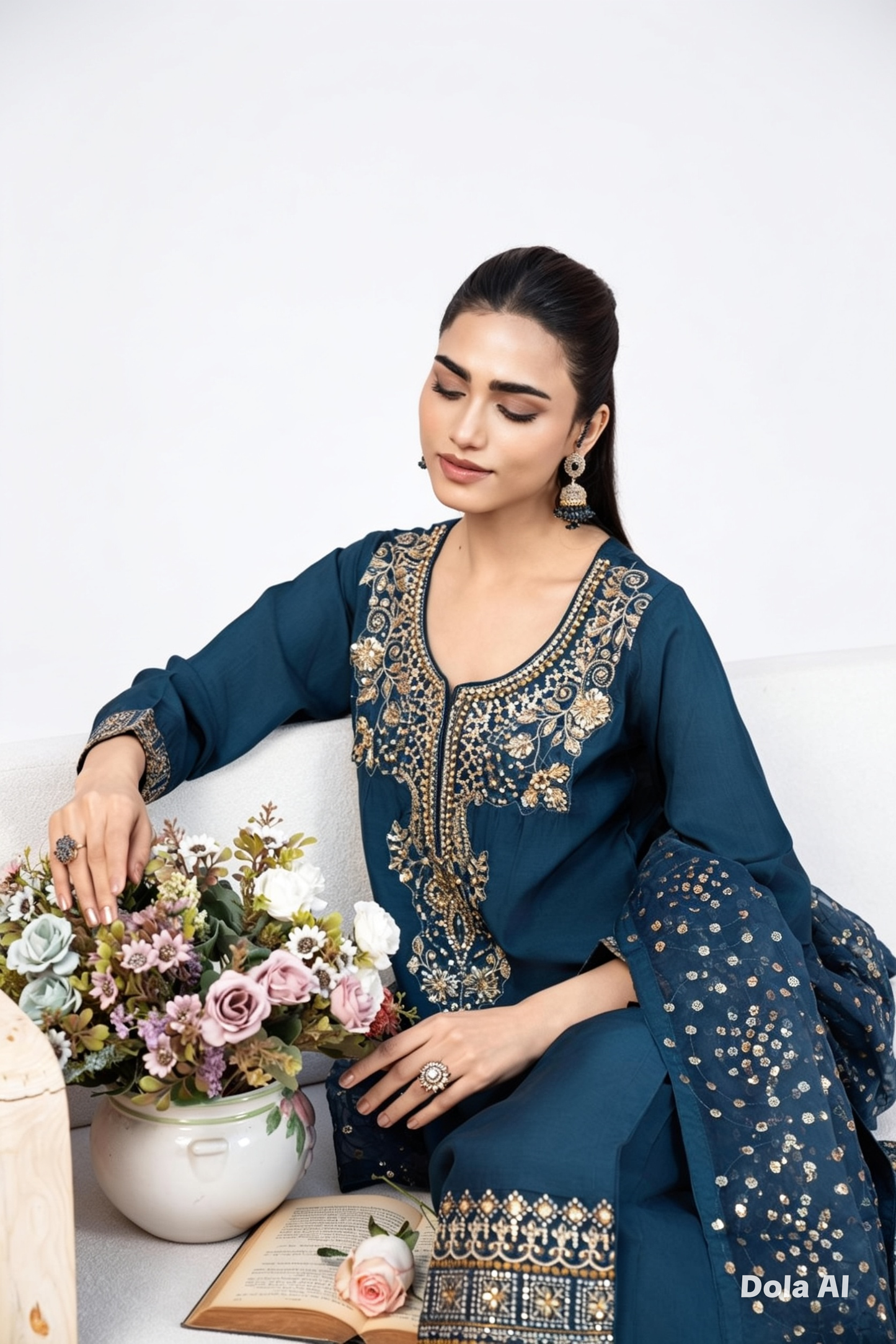 luxurious viscose suit inspired by the renowned Shantly by Barooque collection