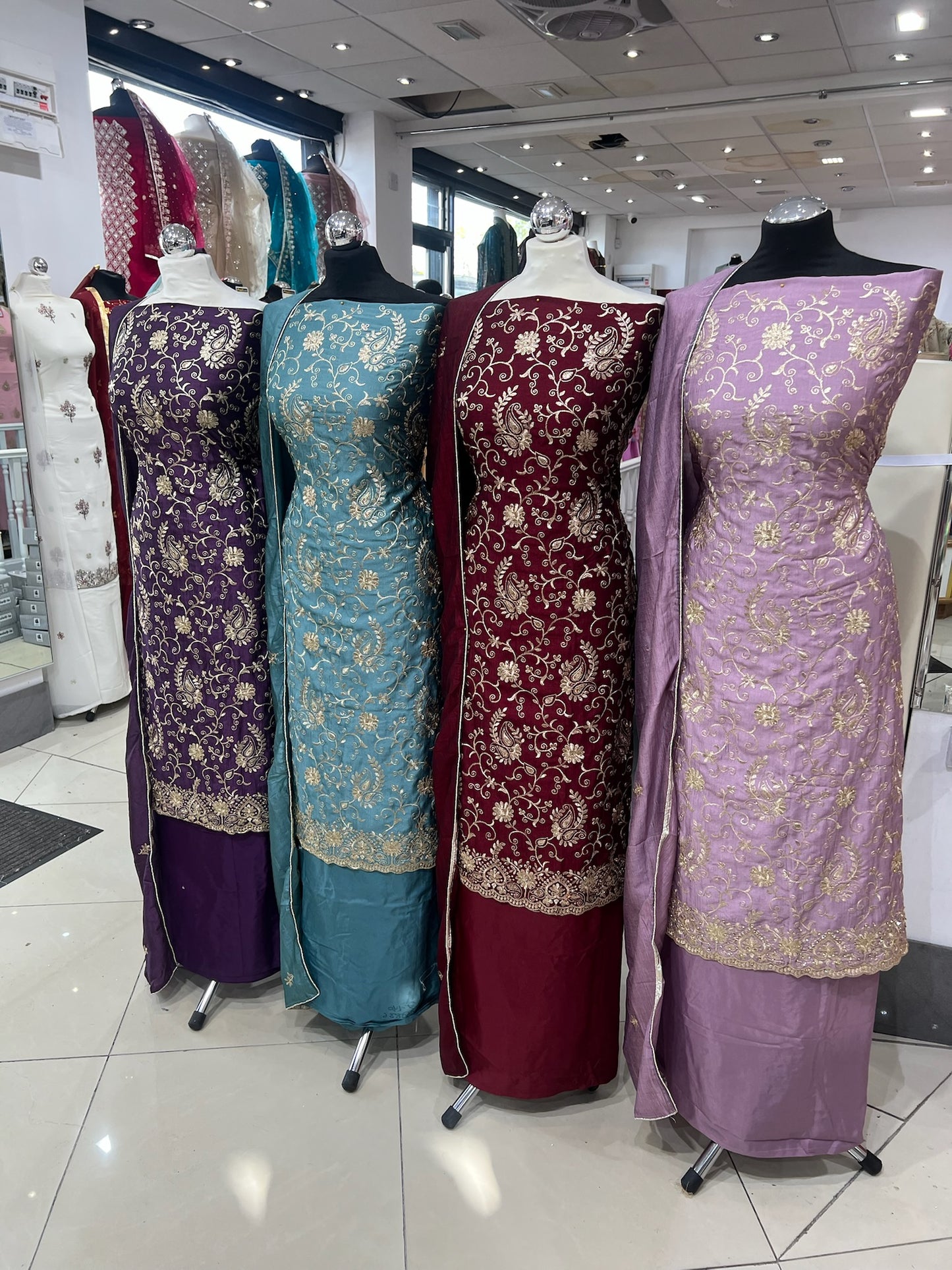 Embroidered Raw Silk