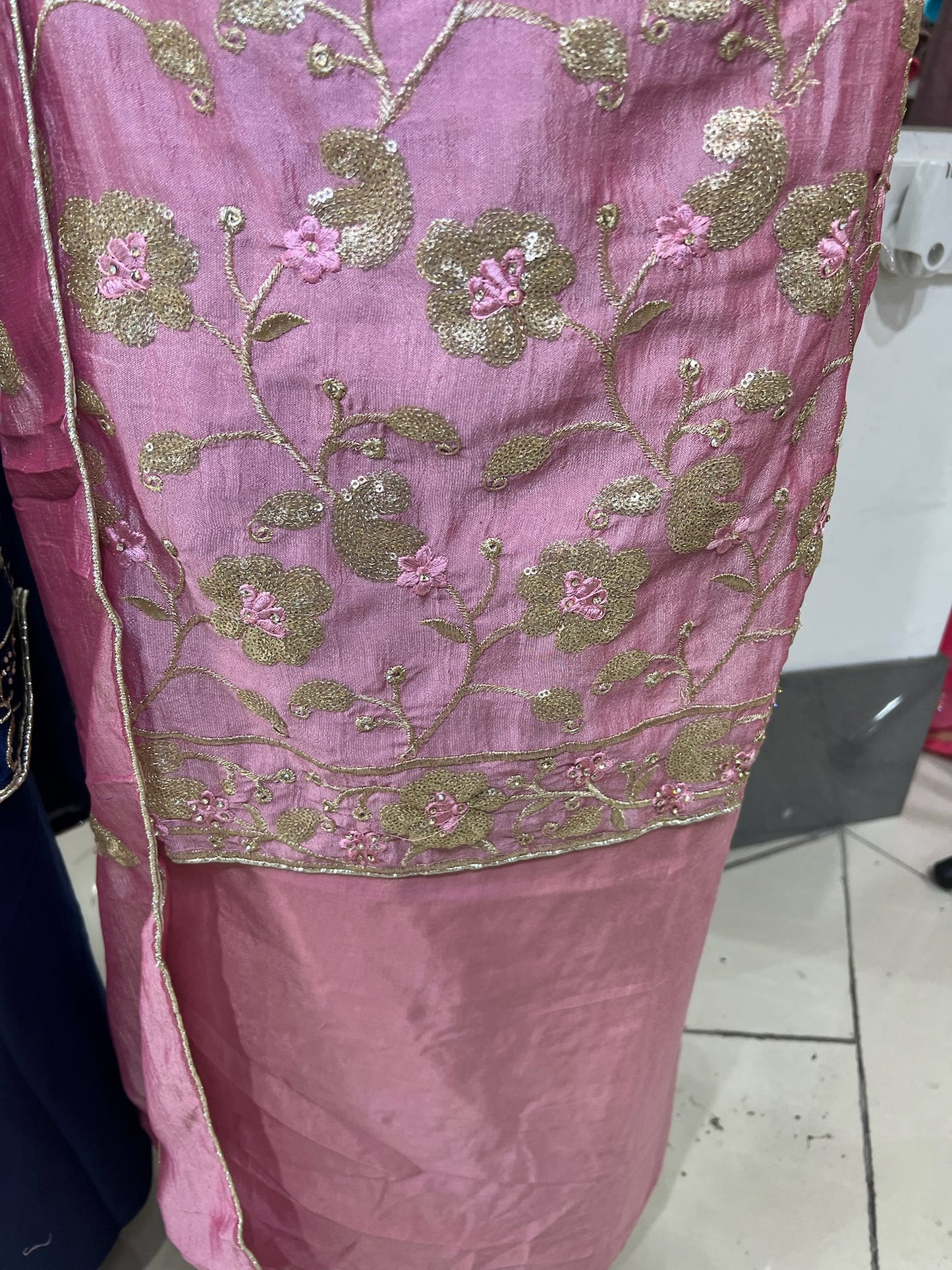 Embroidered Raw Silk