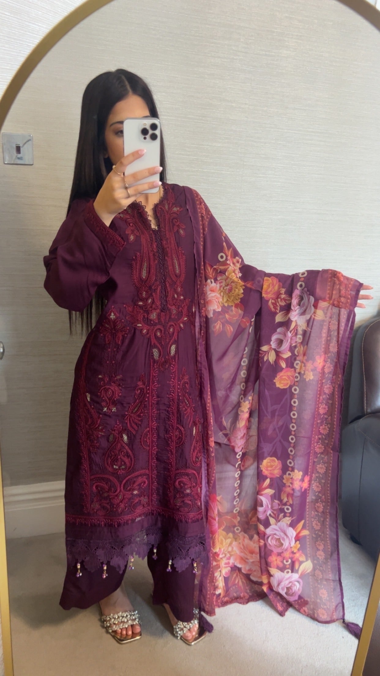 Maria B Inspired Thread Embroidered Luxury Viscose Suit Readymade