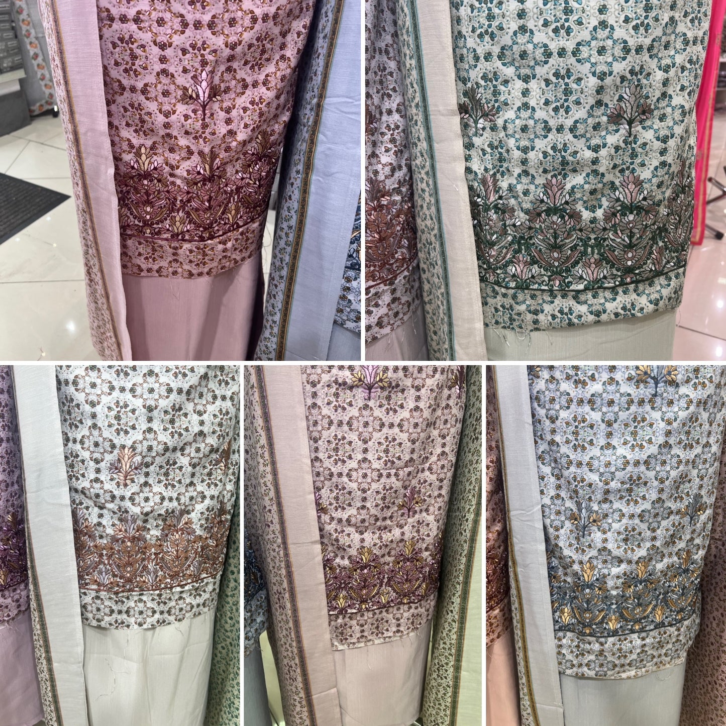 Digtial Print Alpine With Thread Embroidery