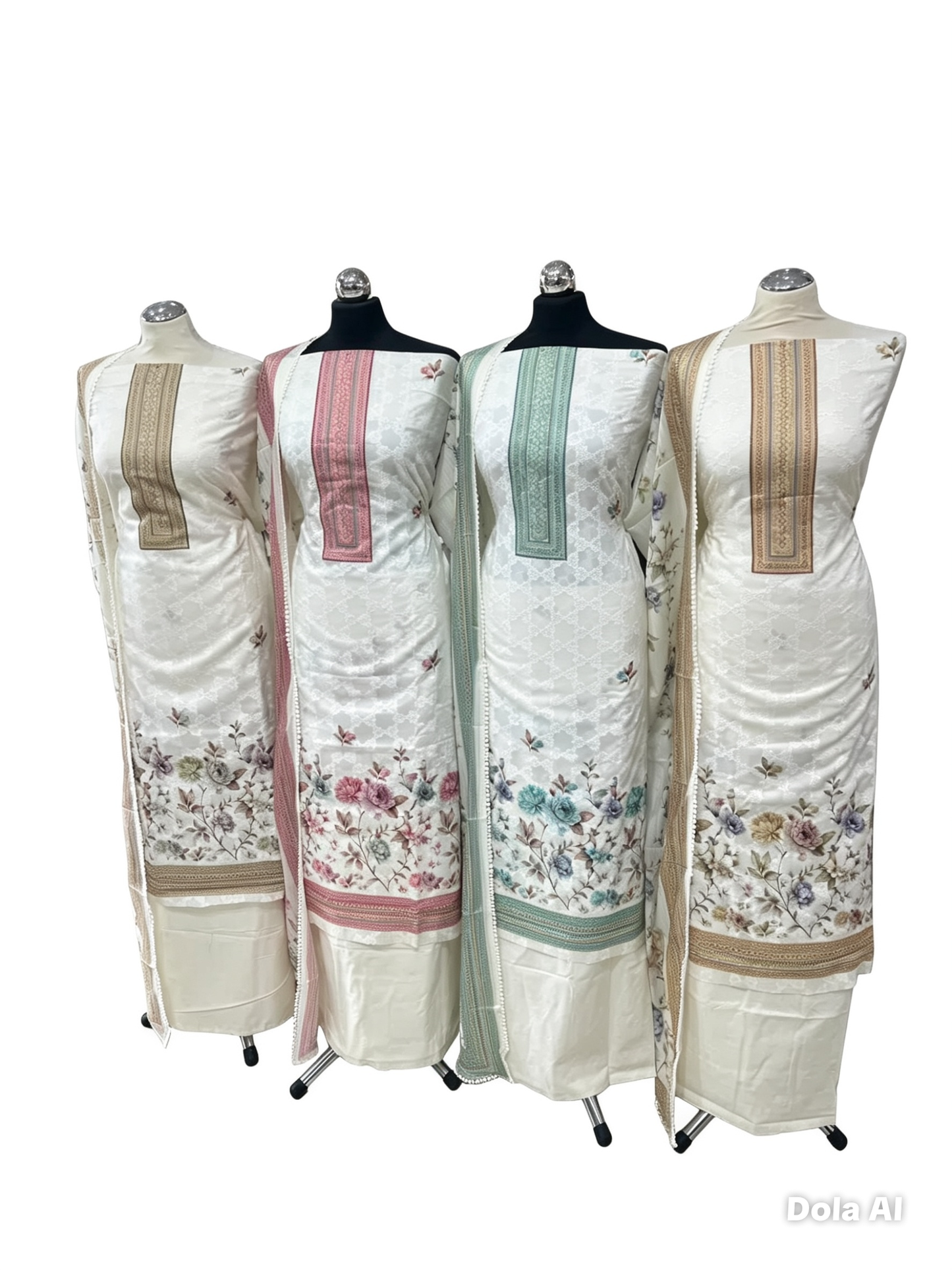 Digital Print & Embroidered Cotton