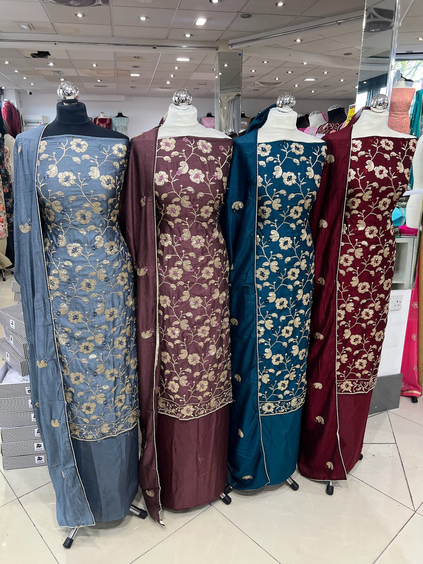 Embroidered Raw Silk