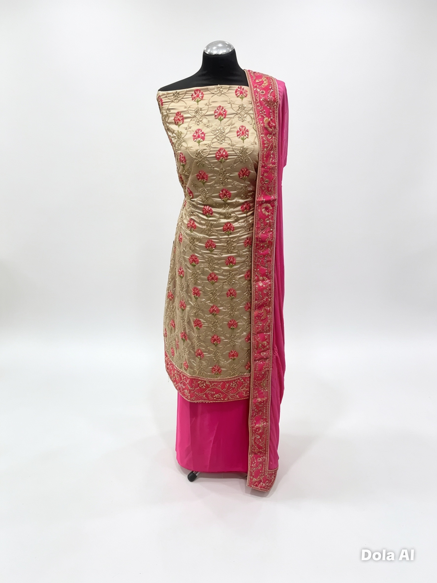 Embellished Dupion Silk