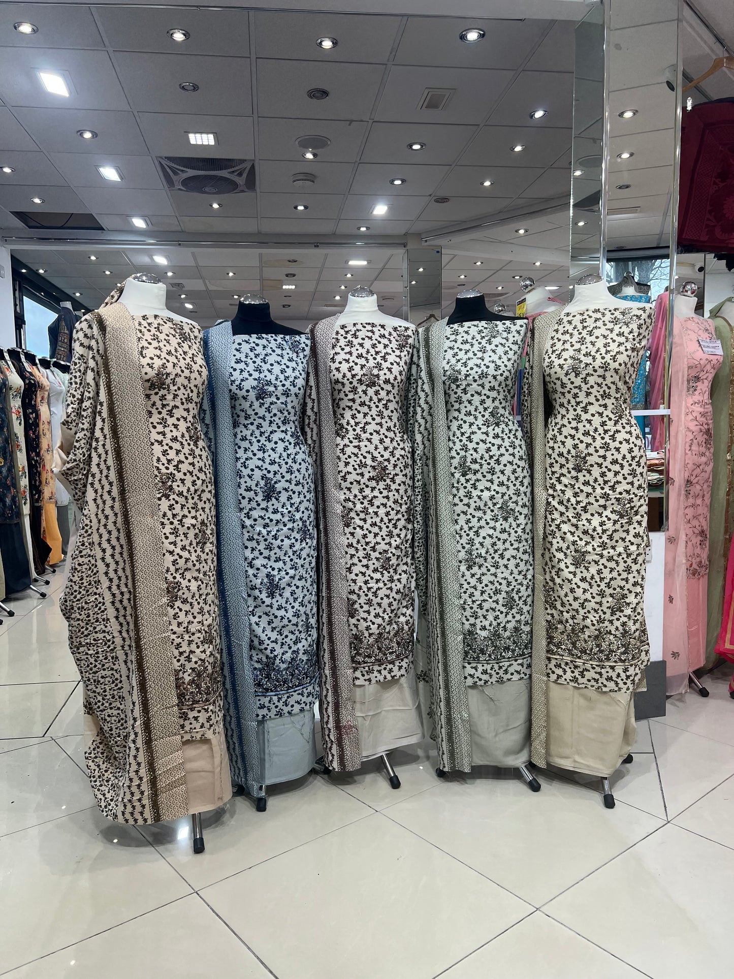 Digtial Print Alpine With Thread Embroidery