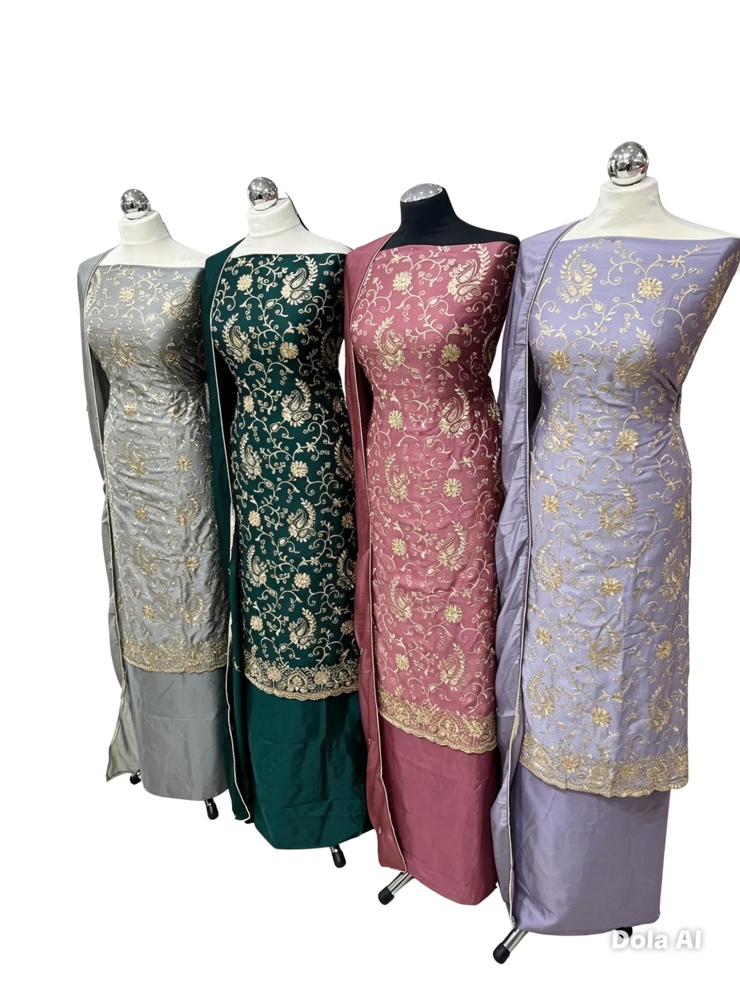 Embroidered Raw Silk