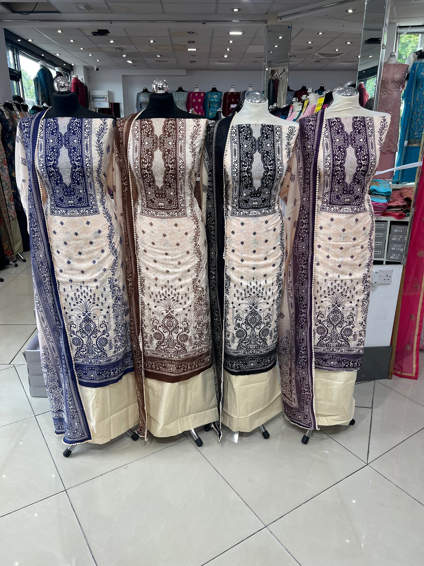 Digital Print Embroidered Cotton