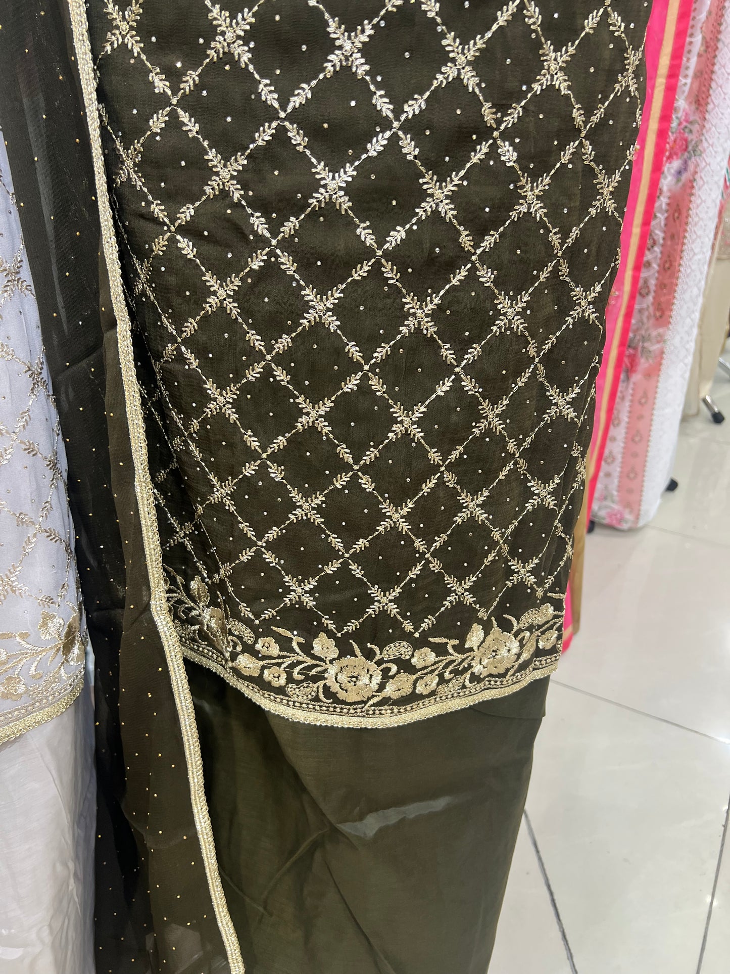 Embroidered Georgette Suit