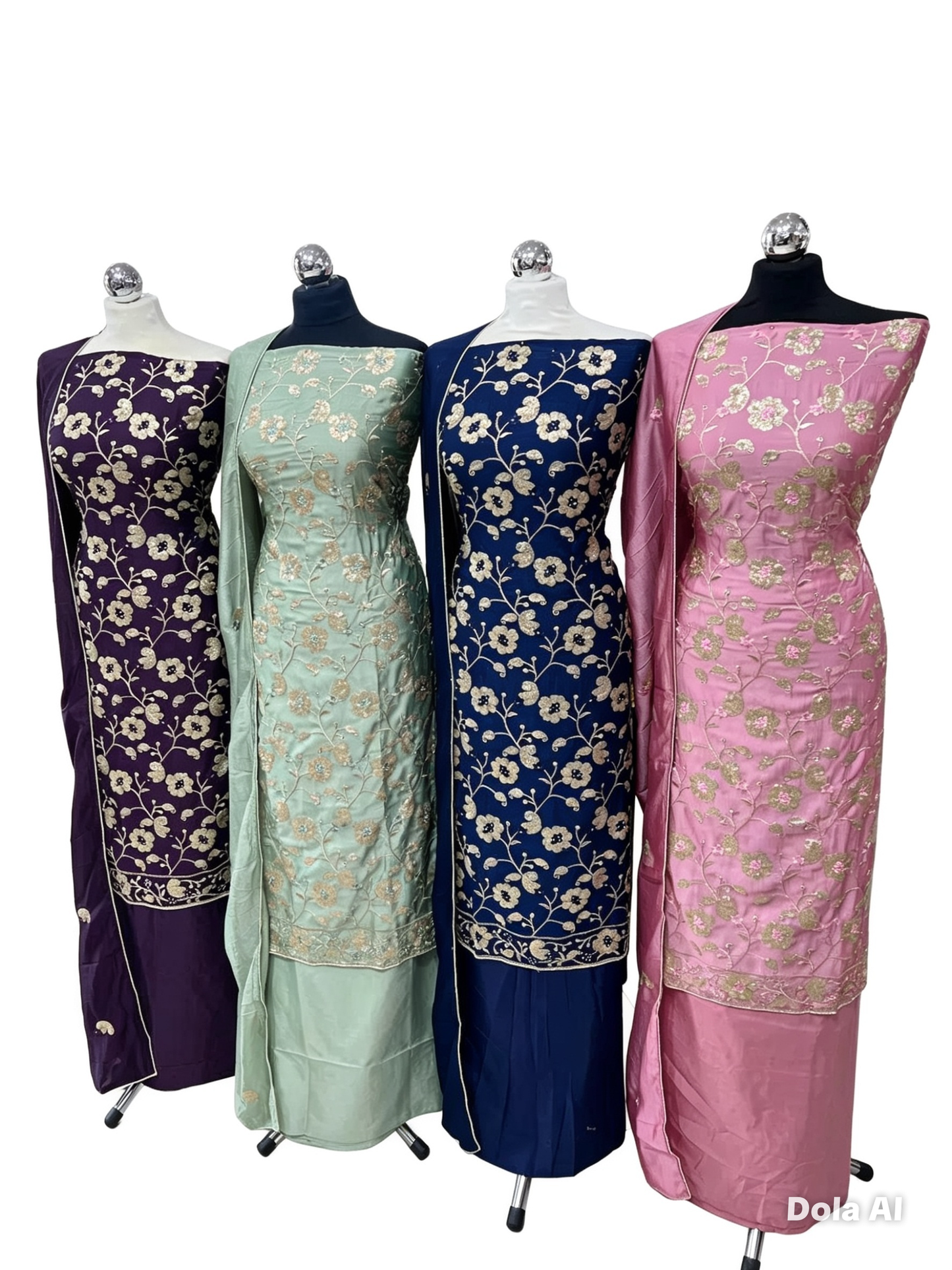 Embroidered Raw Silk