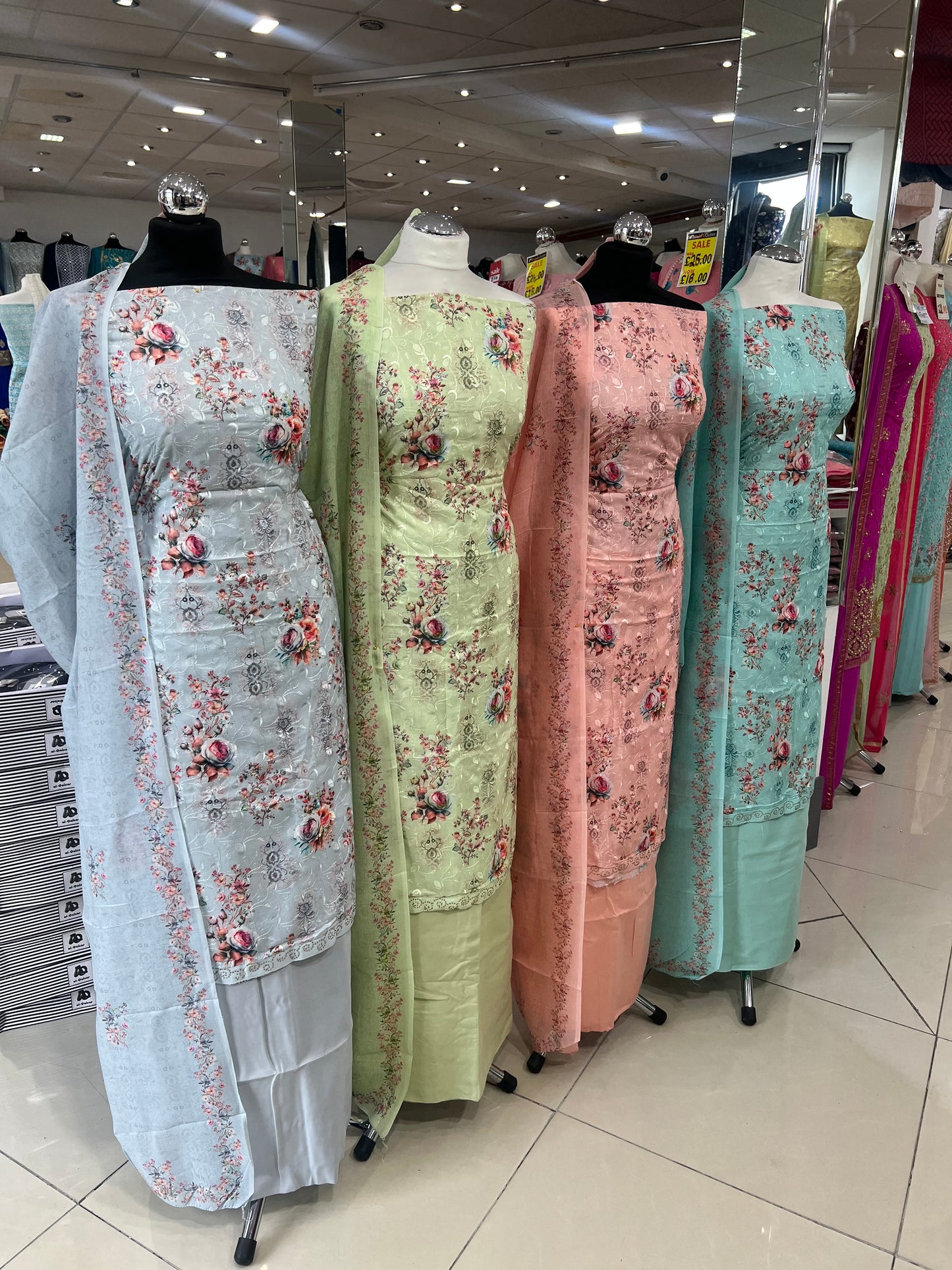 Digital Print Embroidered Cotton